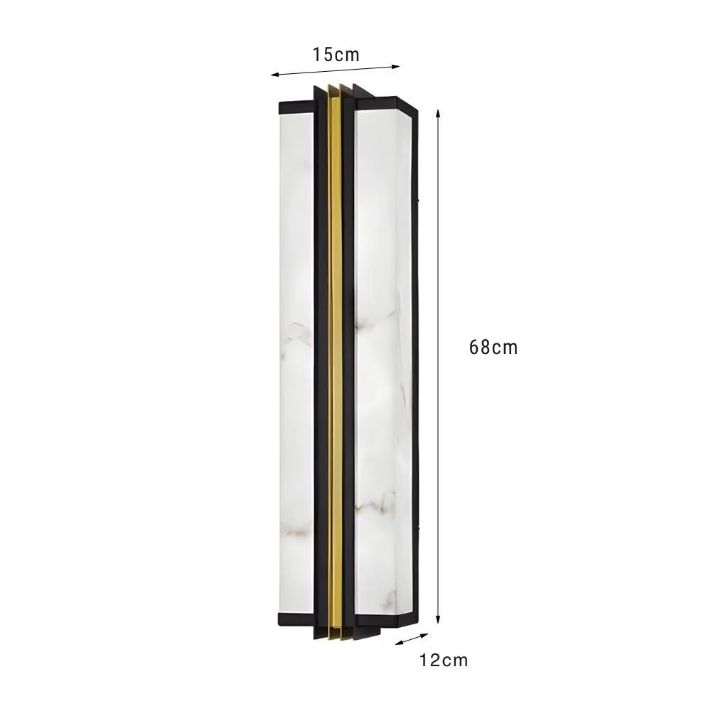Geaine Classic Modern LED Marble Outdoor Wall Lights - Image 6