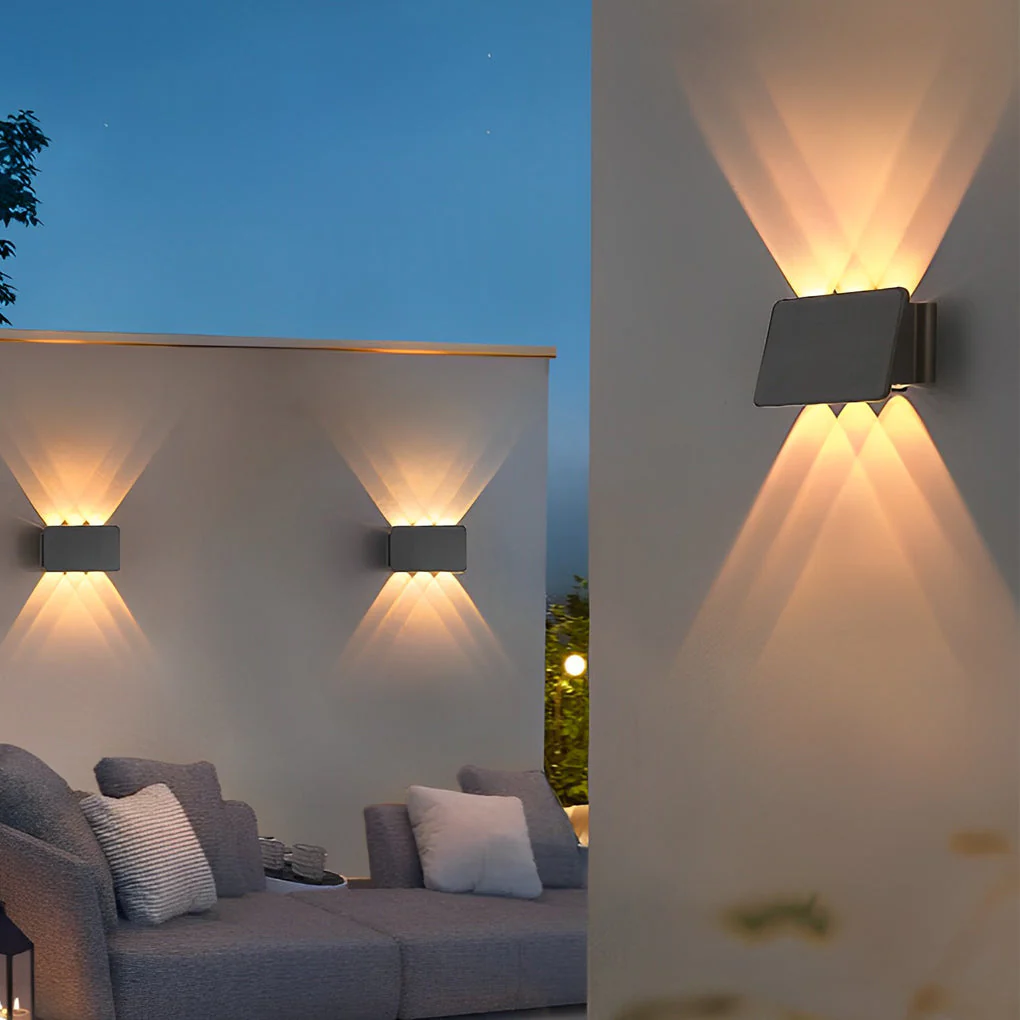Genevieve Modern Minimalist Solar Outdoor Wall Lamp