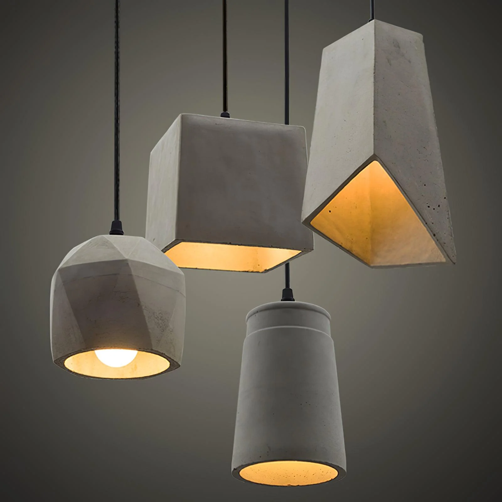 Geo Industrial Cement Pendant Light - Image 27