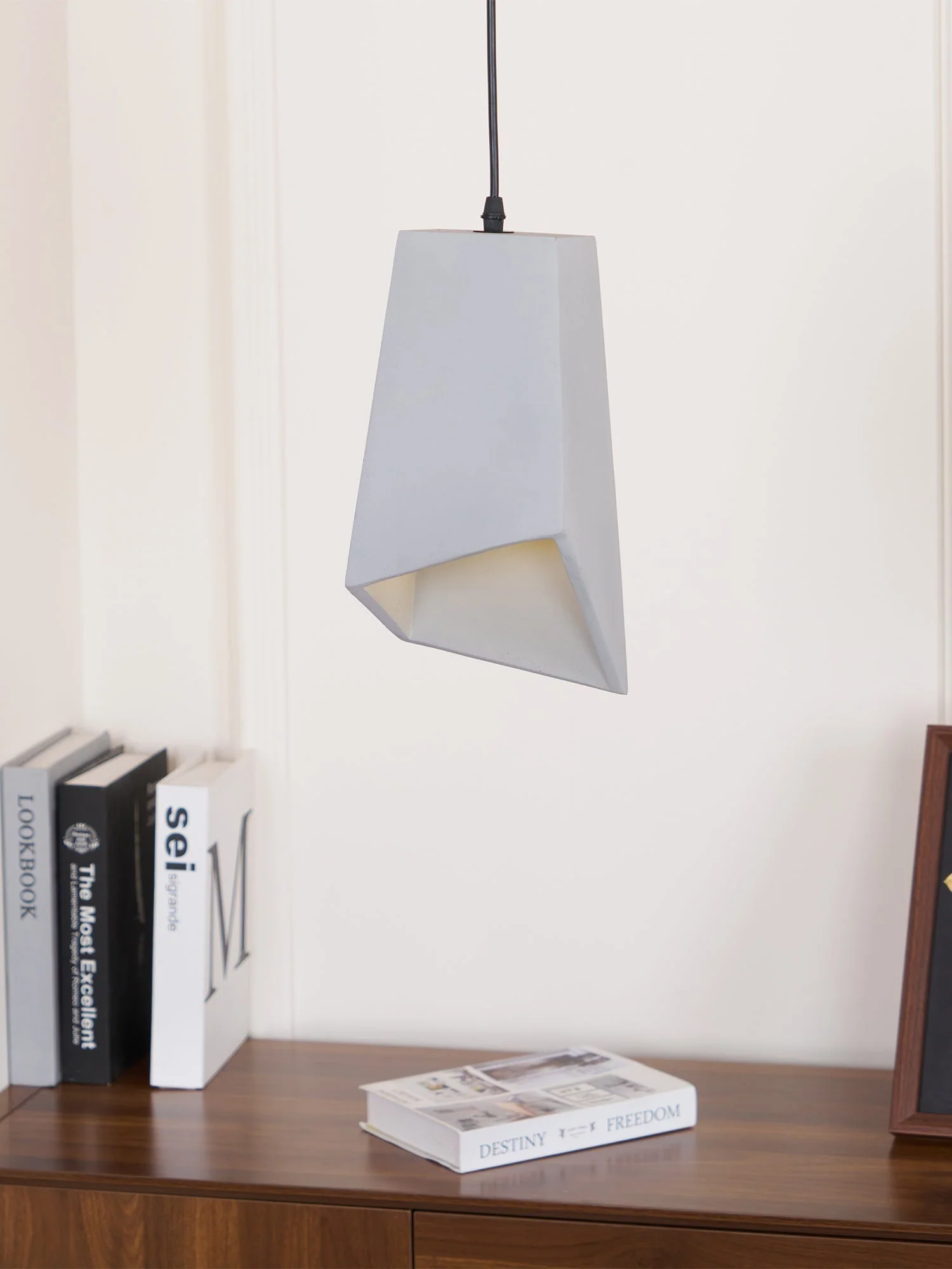 Geo Industrial Cement Pendant Light - Image 4
