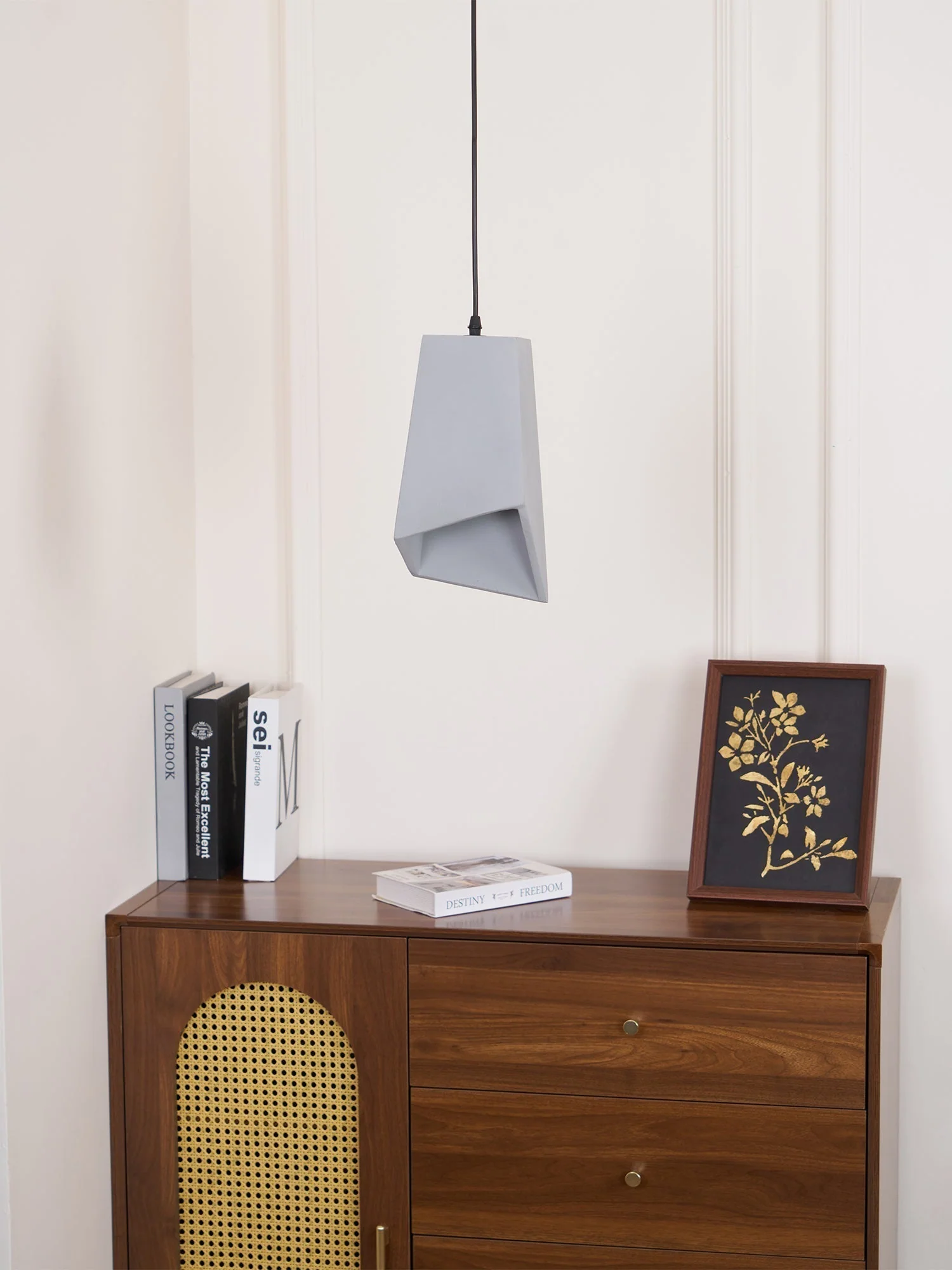 Geo Industrial Cement Pendant Light - Image 8