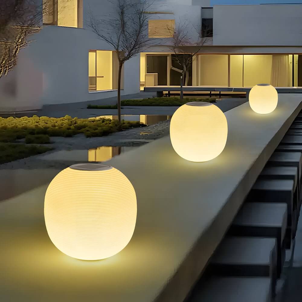Gideon Elegant Solar LED Spiral Design PE Outdoor Post Lamp - Image 2