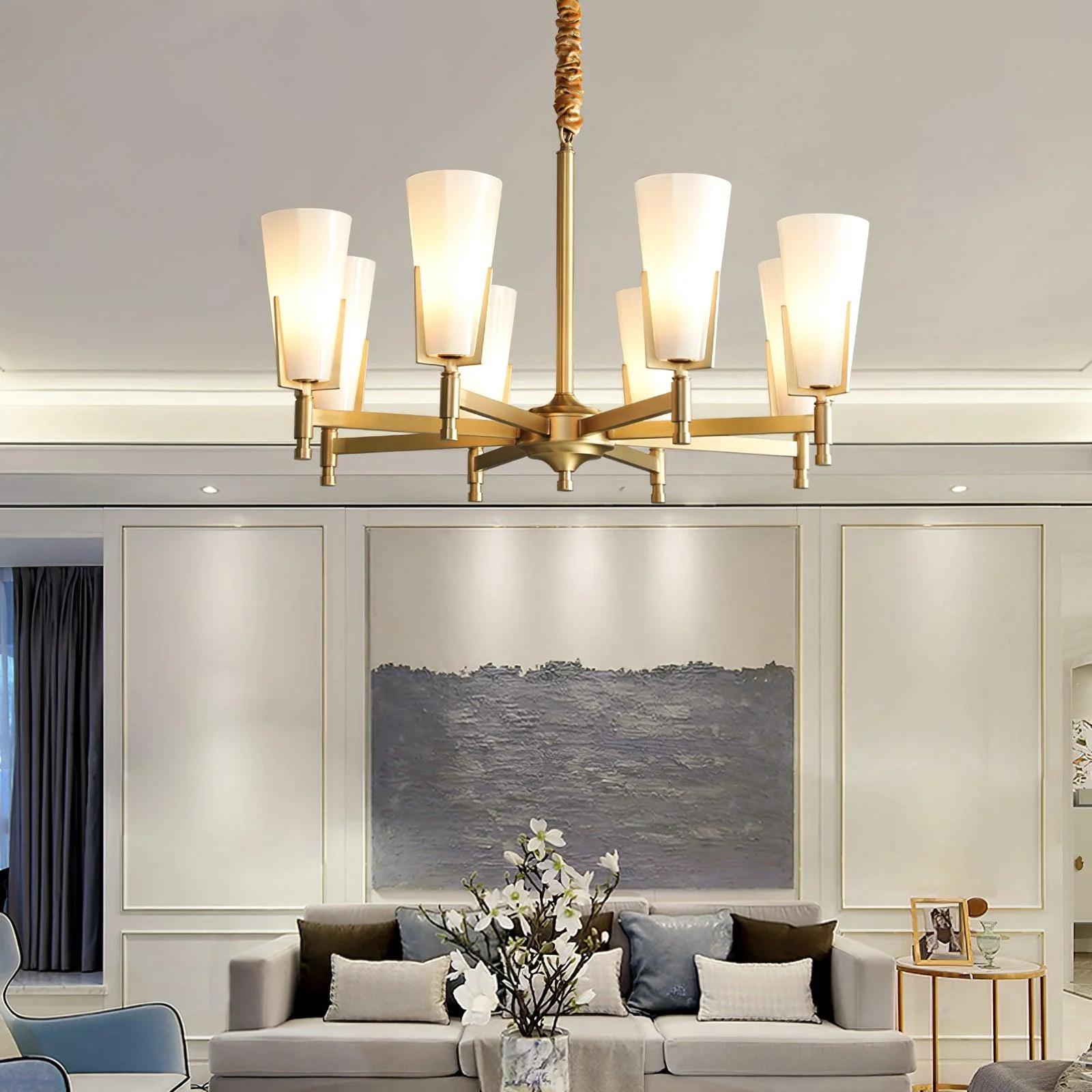 Gleam Luxury Brass Chandelier - Image 4