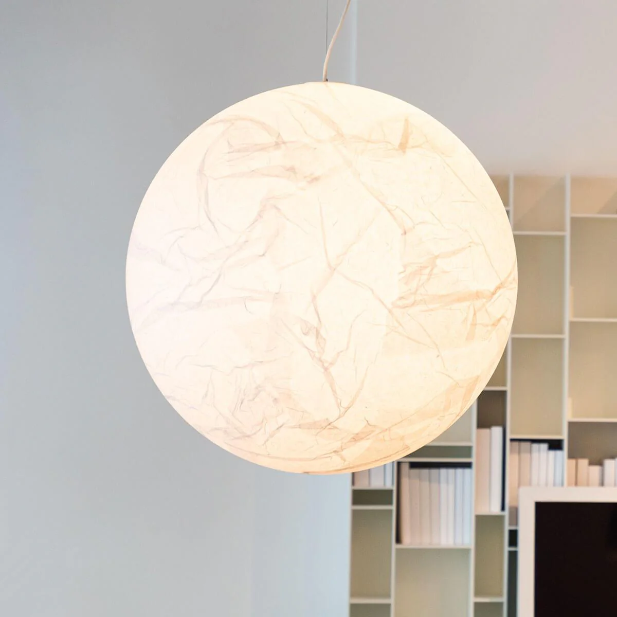 Globe Minimalist Silk Pendant Lamp - Image 19