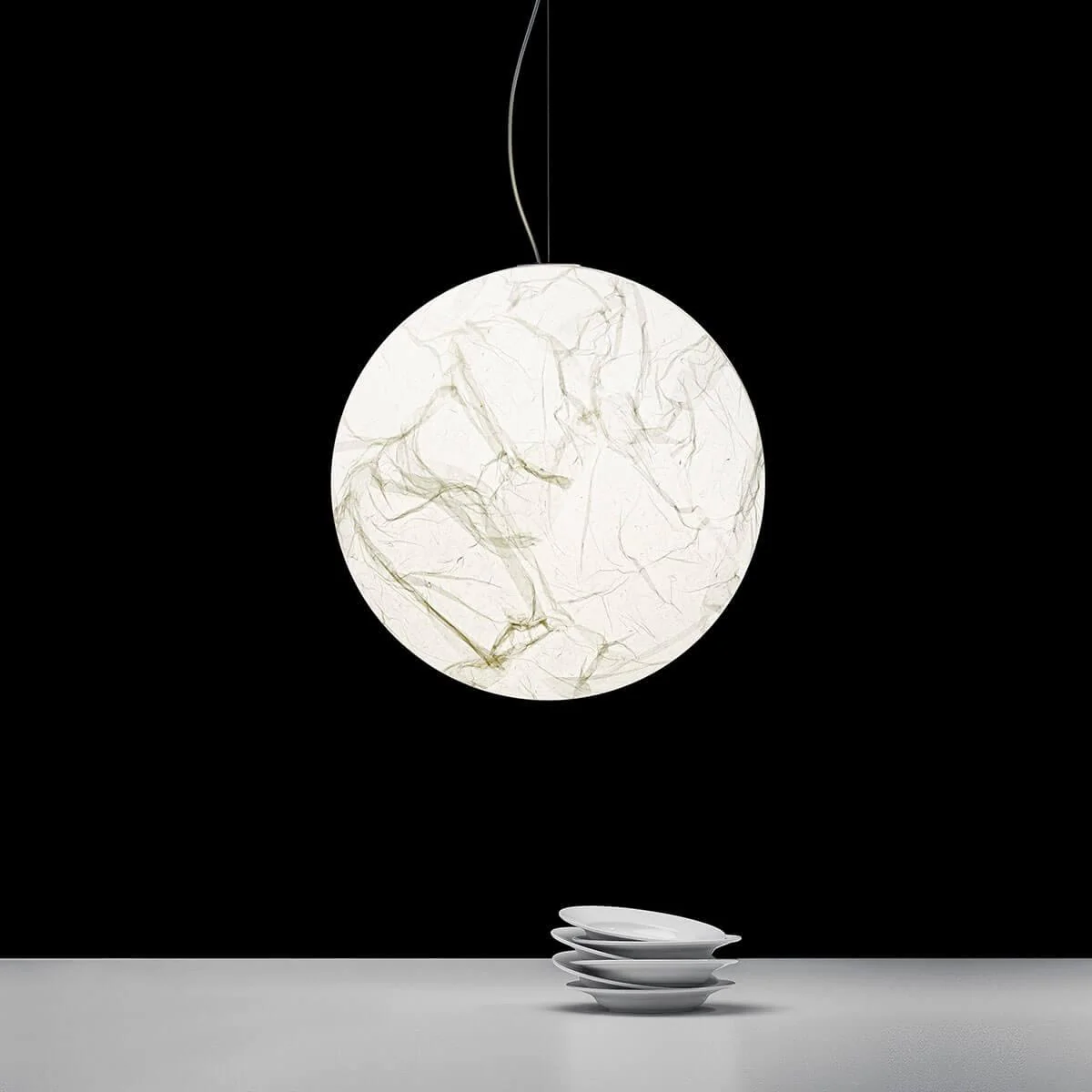 Globe Minimalist Silk Pendant Lamp - Image 20