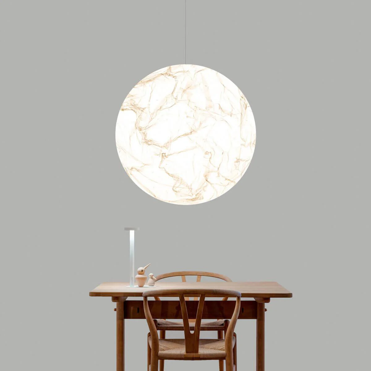 Globe Minimalist Silk Pendant Lamp - Image 21