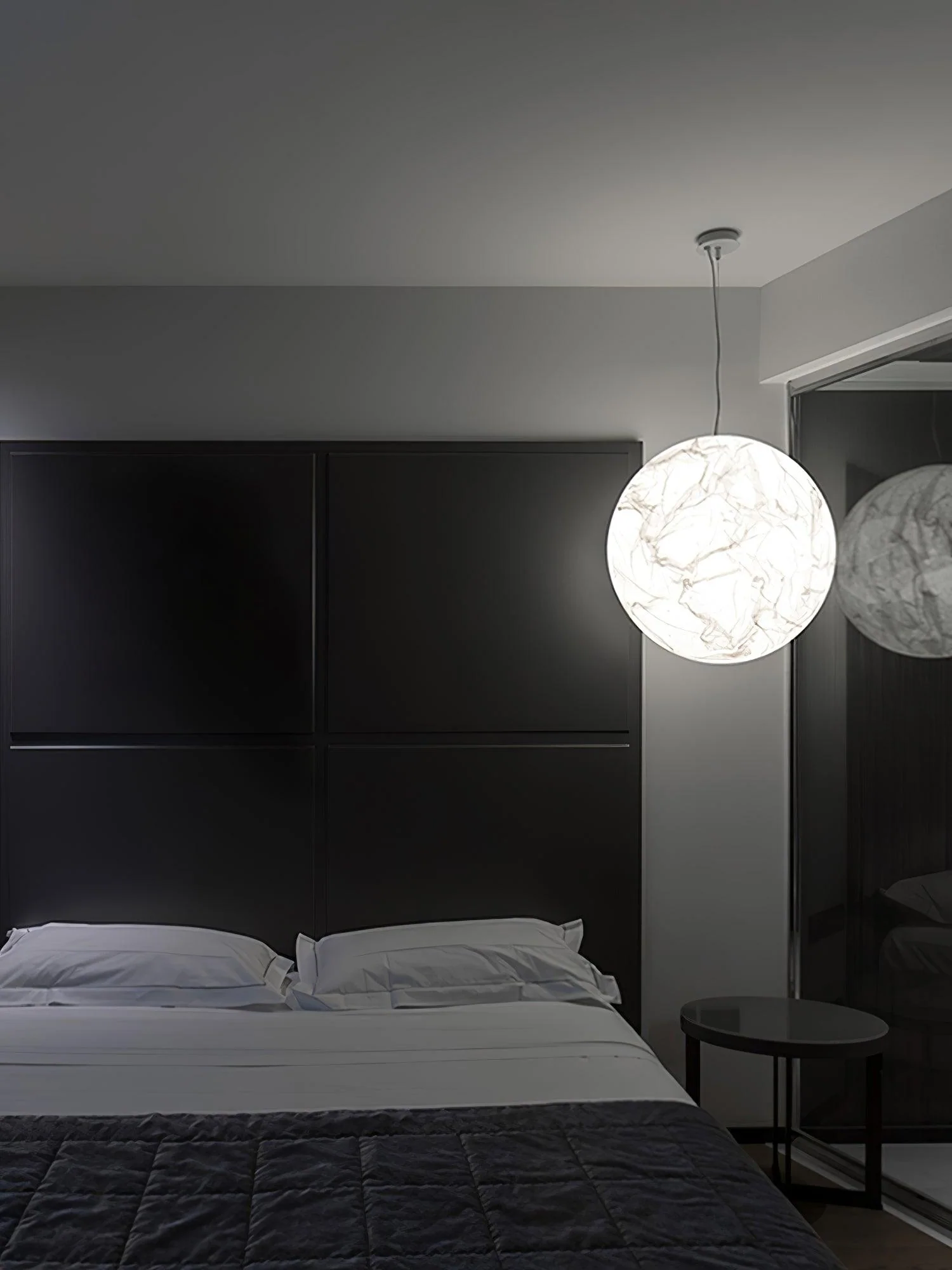 Globe Minimalist Silk Pendant Lamp - Image 23