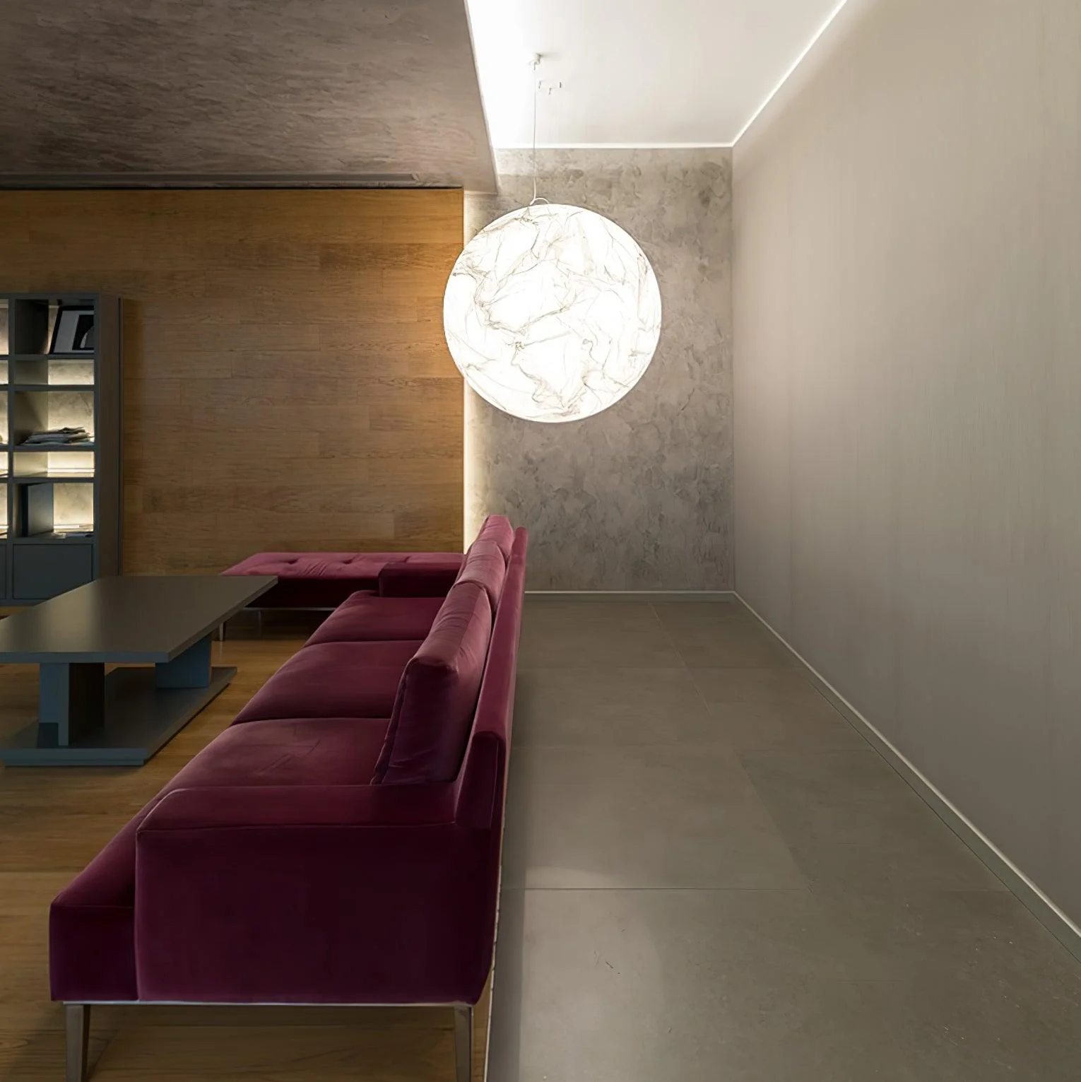 Globe Minimalist Silk Pendant Lamp - Image 3