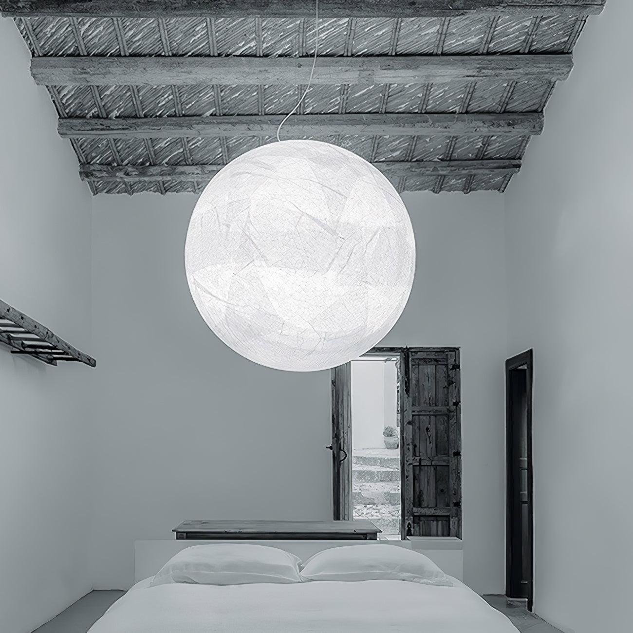 Globe Minimalist Silk Pendant Lamp - Image 34