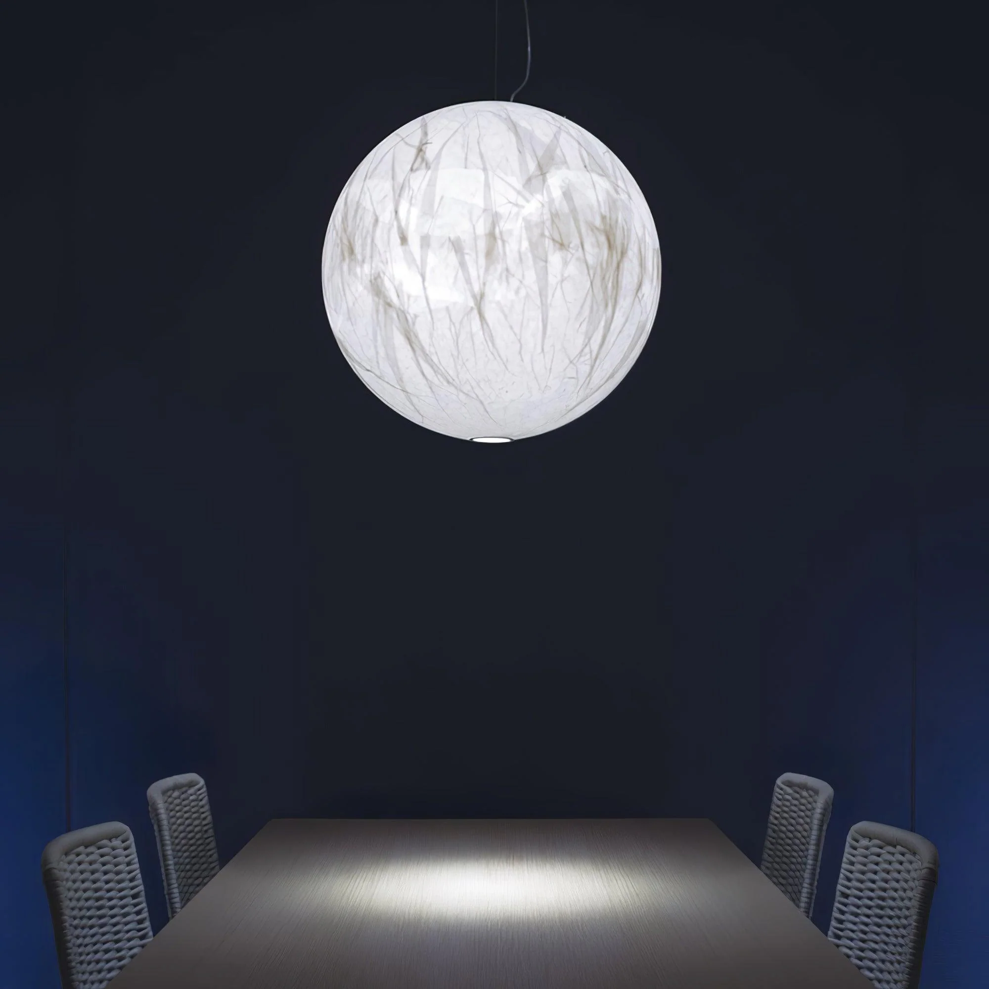 Globe Minimalist Silk Pendant Lamp - Image 45