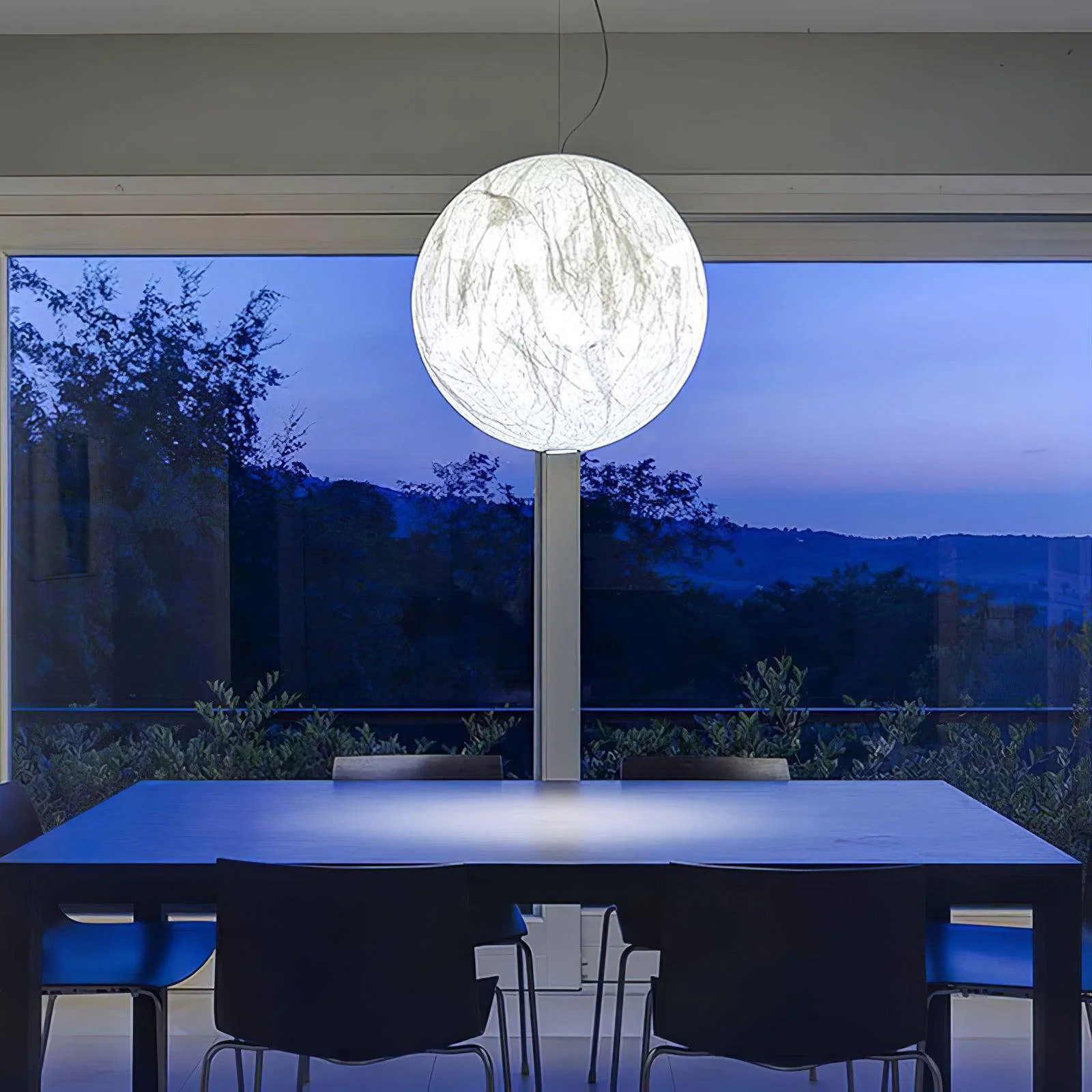 Globe Minimalist Silk Pendant Lamp - Image 47