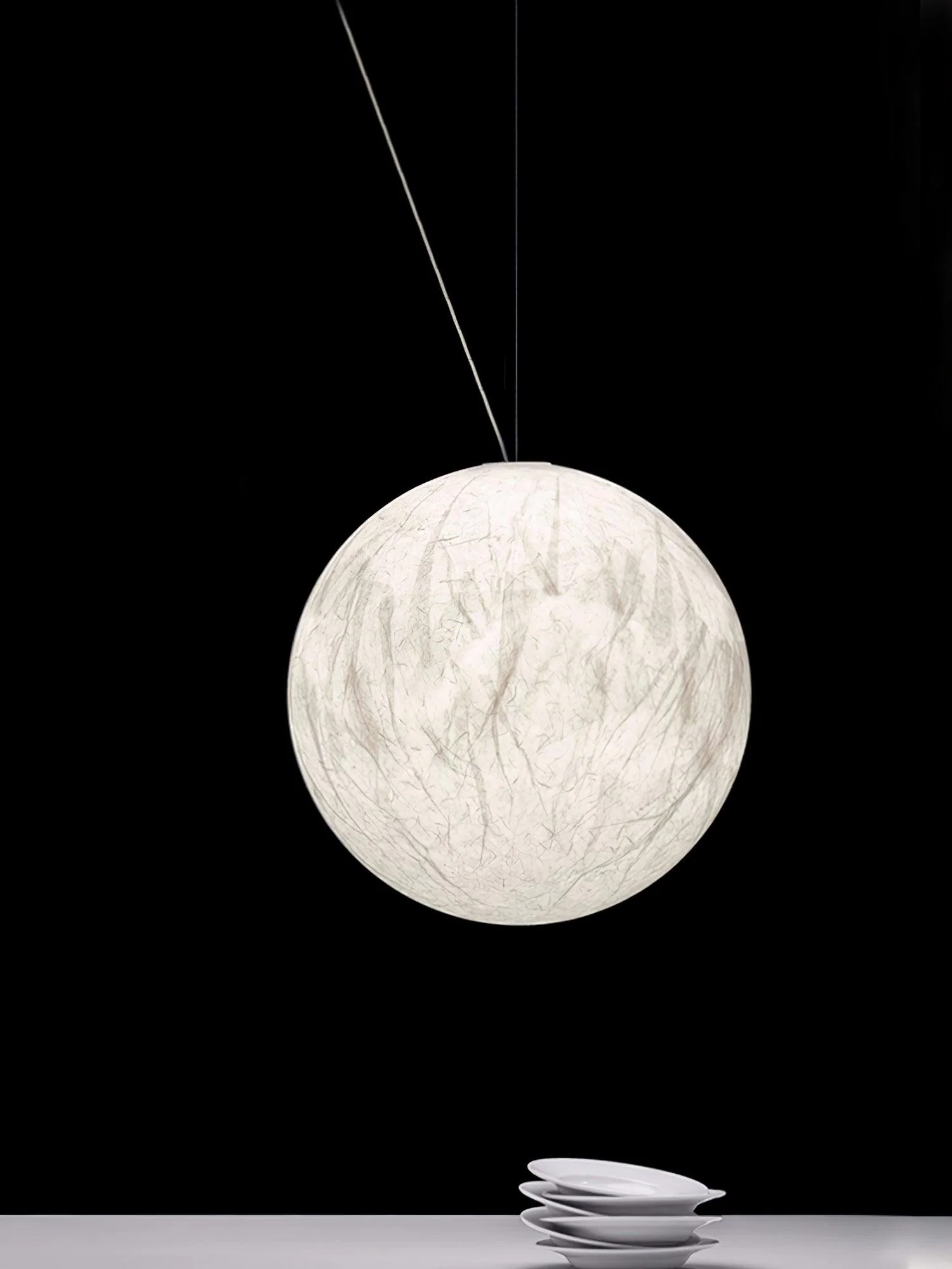 Globe Minimalist Silk Pendant Lamp - Image 56