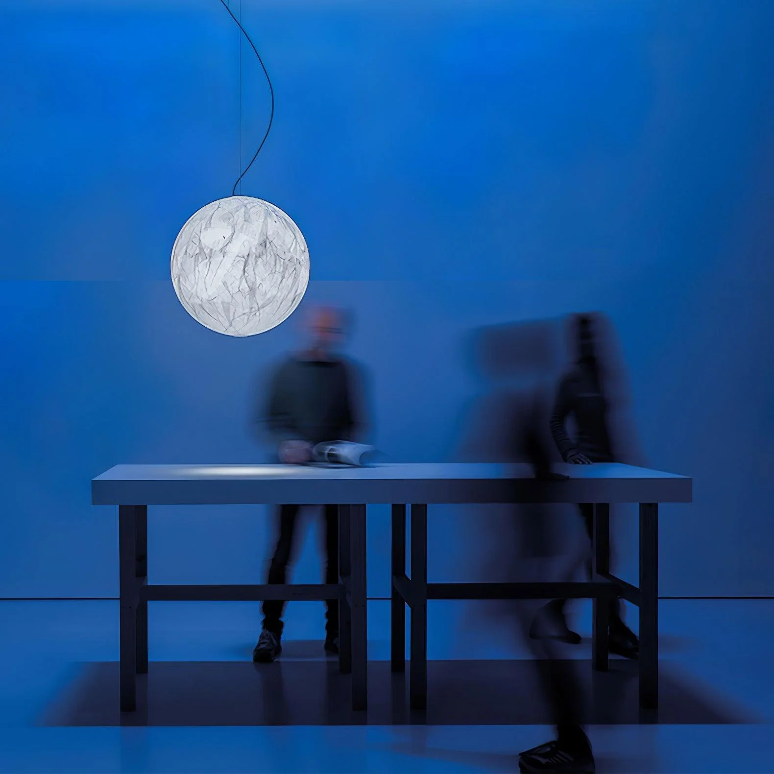 Globe Minimalist Silk Pendant Lamp - Image 9