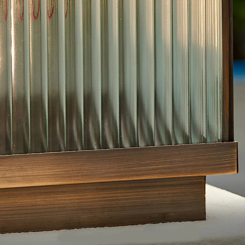 Glynn Square Intelligent Timing Modern Glass Outdoor Fence Post Lights - Image 7