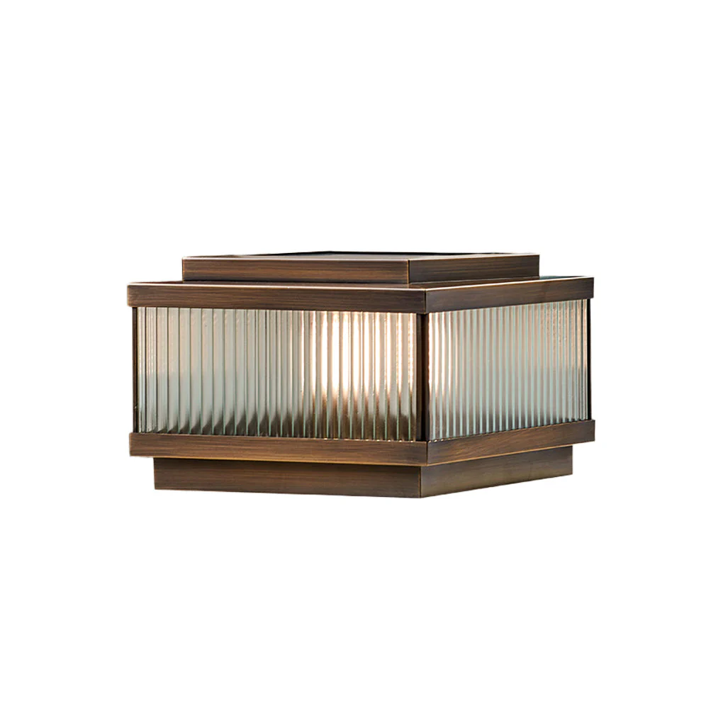 Glynn Square Intelligent Timing Modern Glass Outdoor Fence Post Lights - Image 9