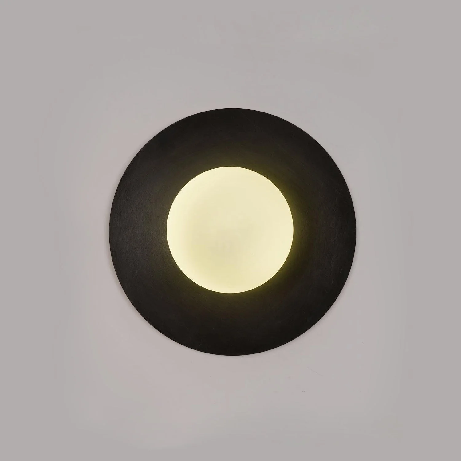 Godfrey Modern Minimalist Round Art Brass Glass Wall Lamp - Image 10