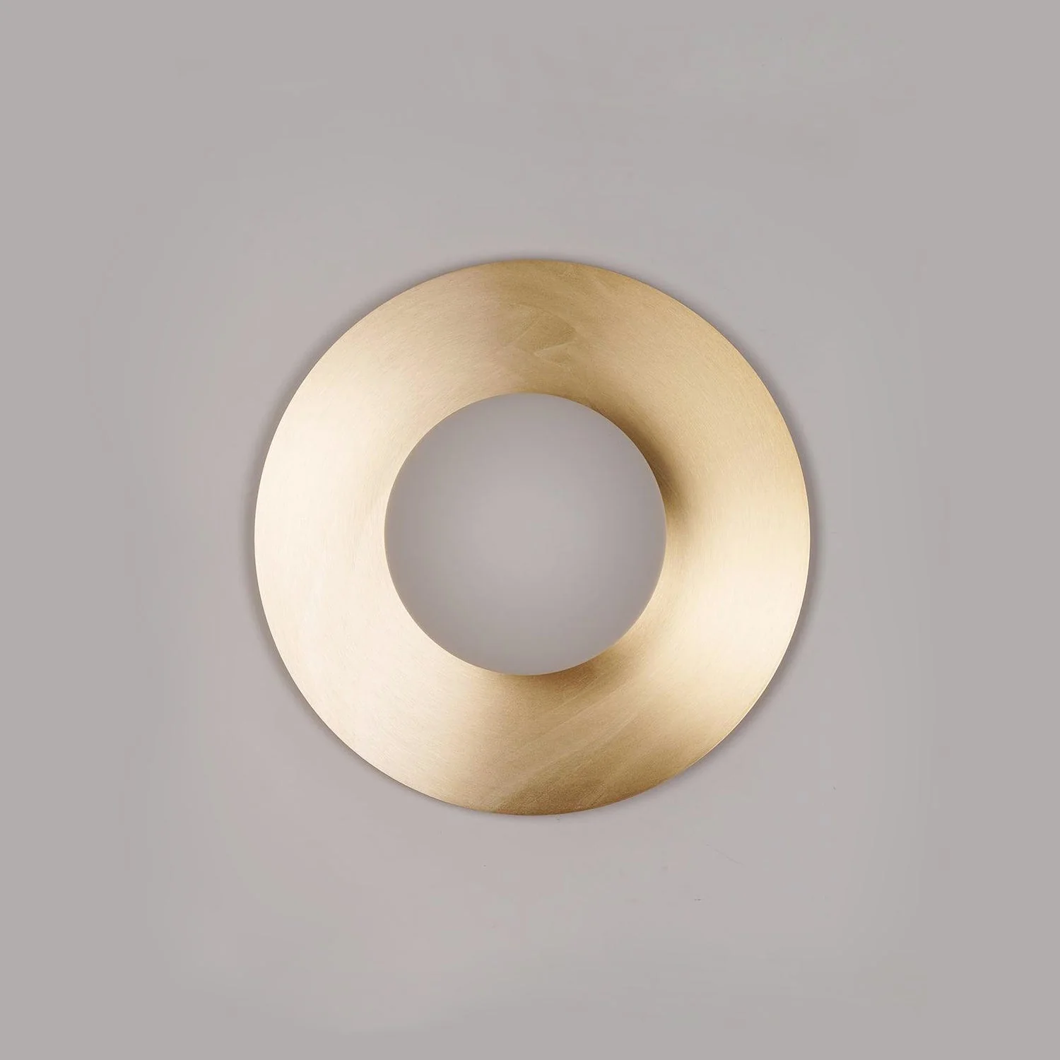 Godfrey Modern Minimalist Round Art Brass Glass Wall Lamp - Image 11