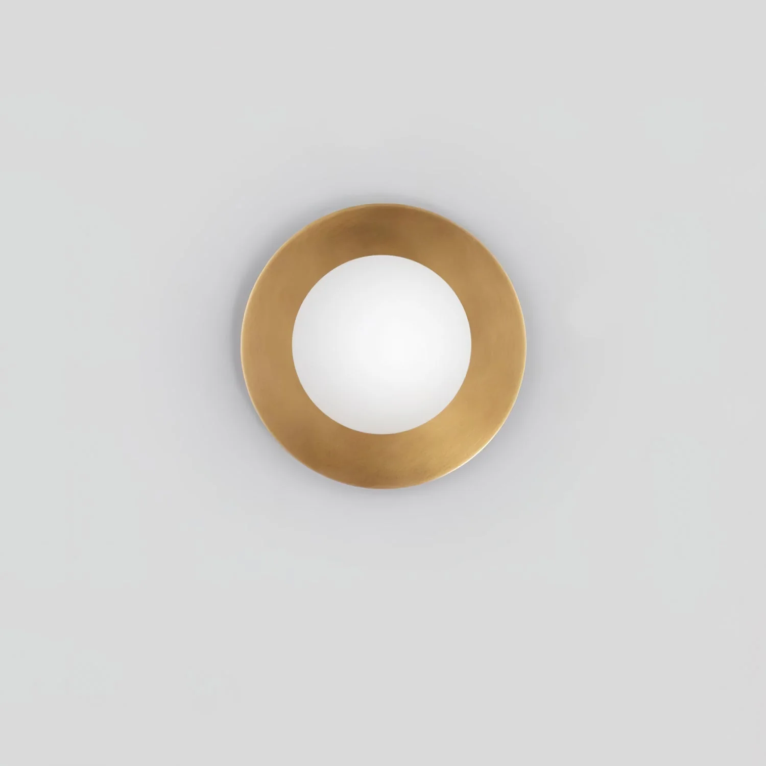 Godfrey Modern Minimalist Round Art Brass Glass Wall Lamp - Image 29