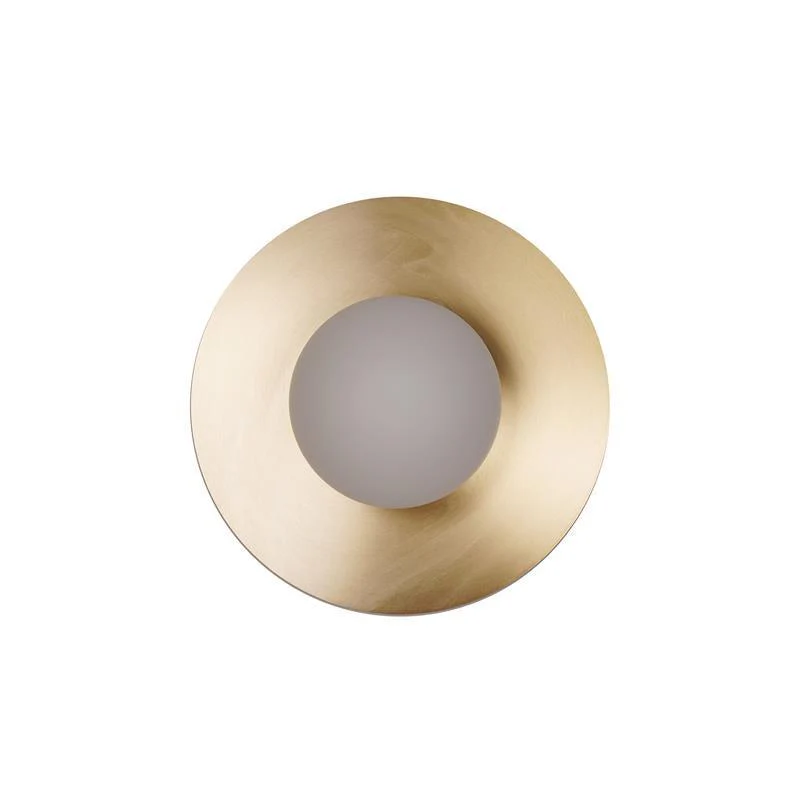 Godfrey Modern Minimalist Round Art Brass Glass Wall Lamp - Image 31