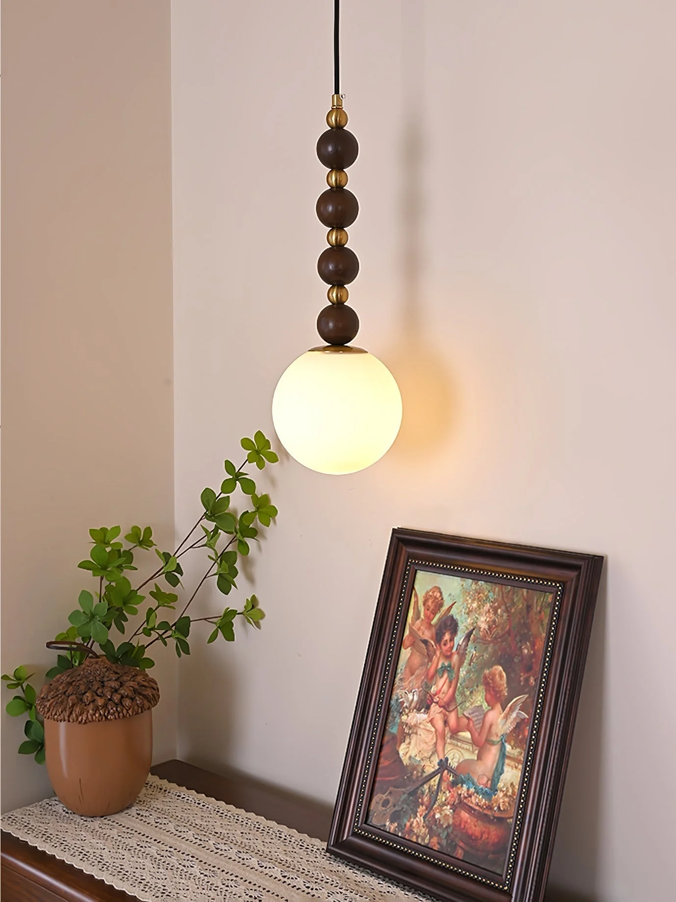 Golie Minimalist Wood Pendant Lamp - Image 15