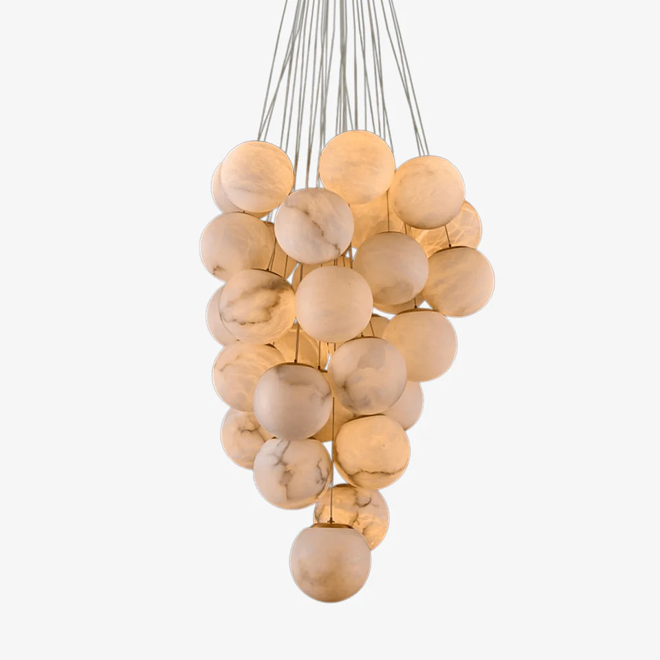 Grapha Cluster Alabaster Globe Chandelier