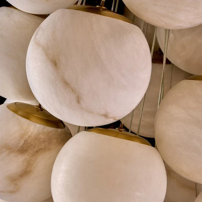 Grapha Cluster Alabaster Globe Chandelier - Image 6