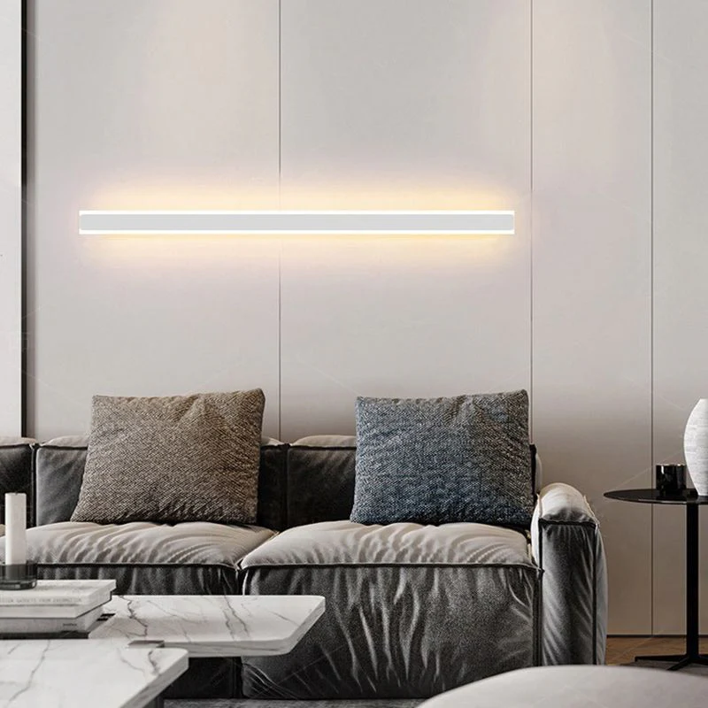 Gravo Minimalist Linear Metal/ Wall Lamp, Gold/Black/White - Image 10