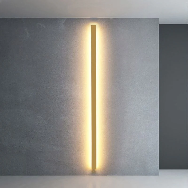 Gravo Minimalist Linear Metal/ Wall Lamp, Gold/Black/White - Image 13