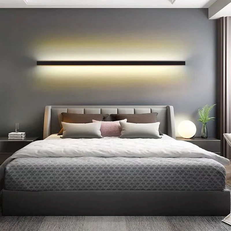 Gravo Minimalist Linear Metal/ Wall Lamp, Gold/Black/White - Image 5