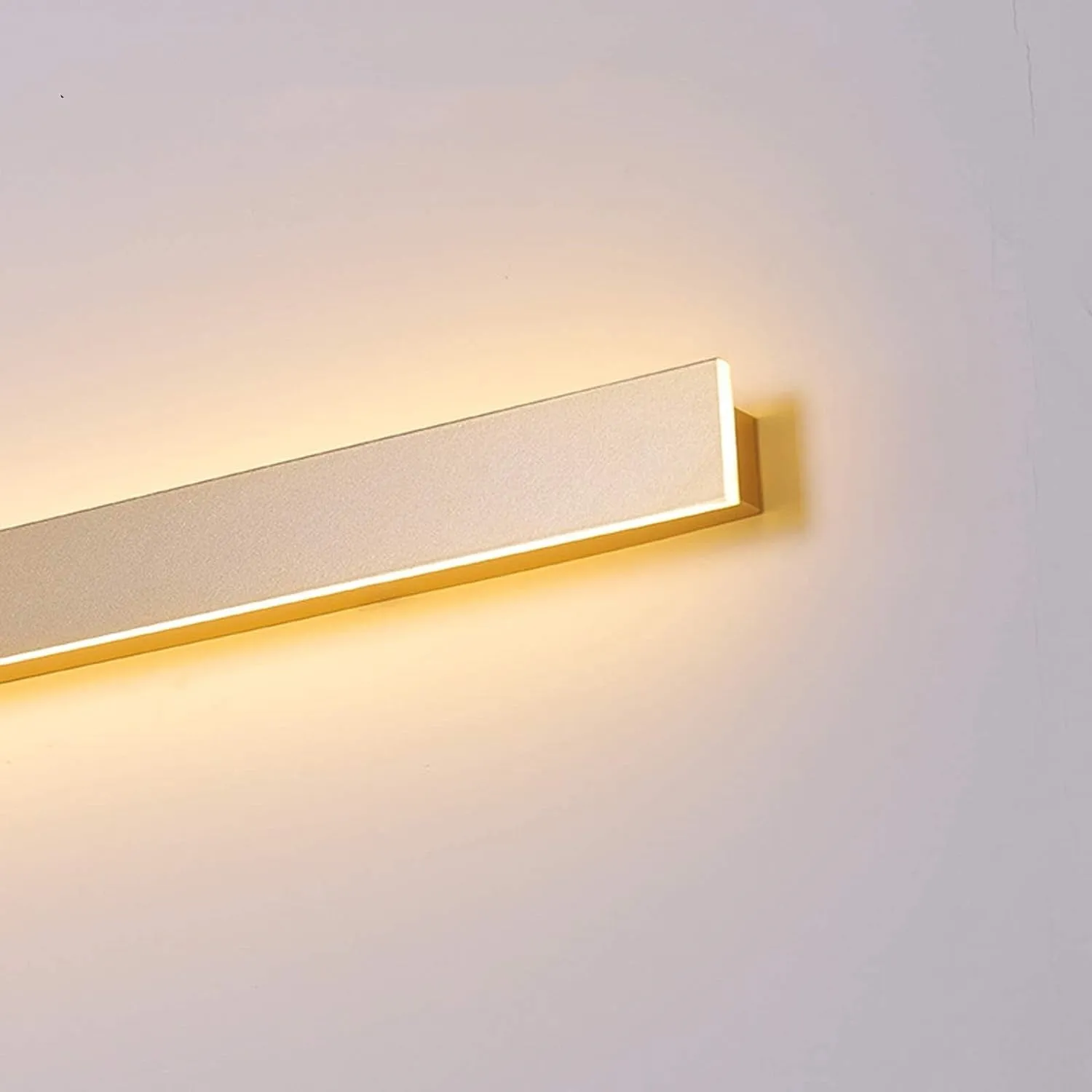 Gravo Minimalist Linear Metal/ Wall Lamp, Gold/Black/White - Image 8