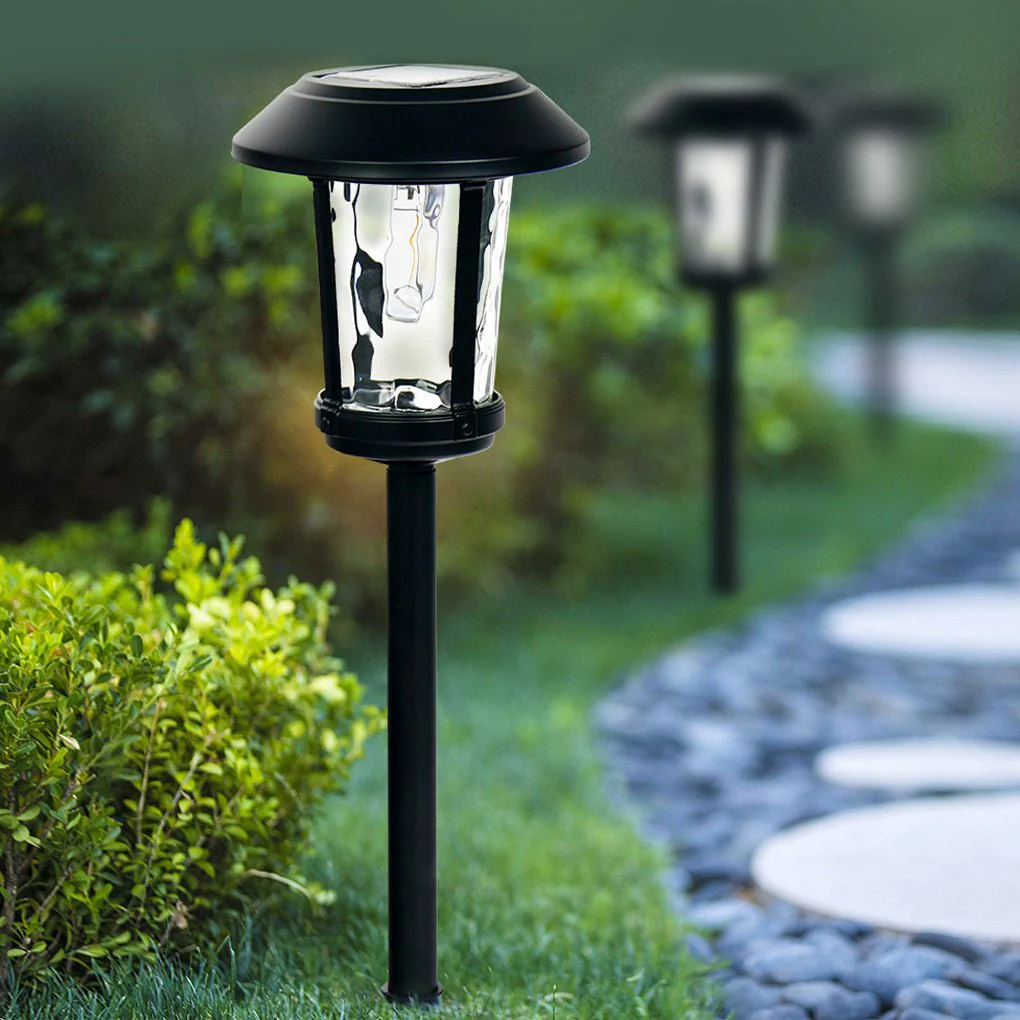 Gren Elegant LED Solar Water Glass Outdoor Post Lights