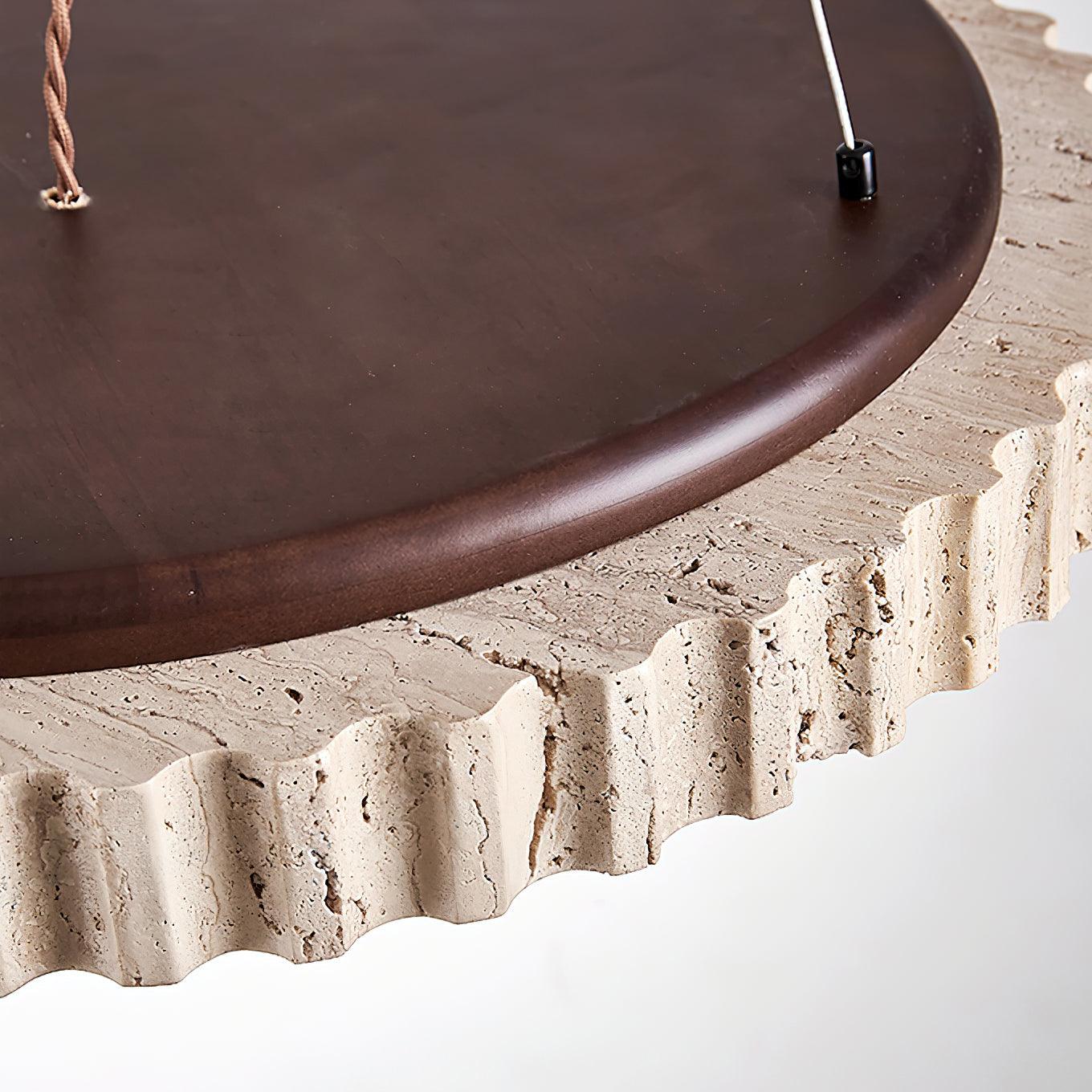 Grove Circle Wabi-Sabi Travertine Pendant Light - Image 12