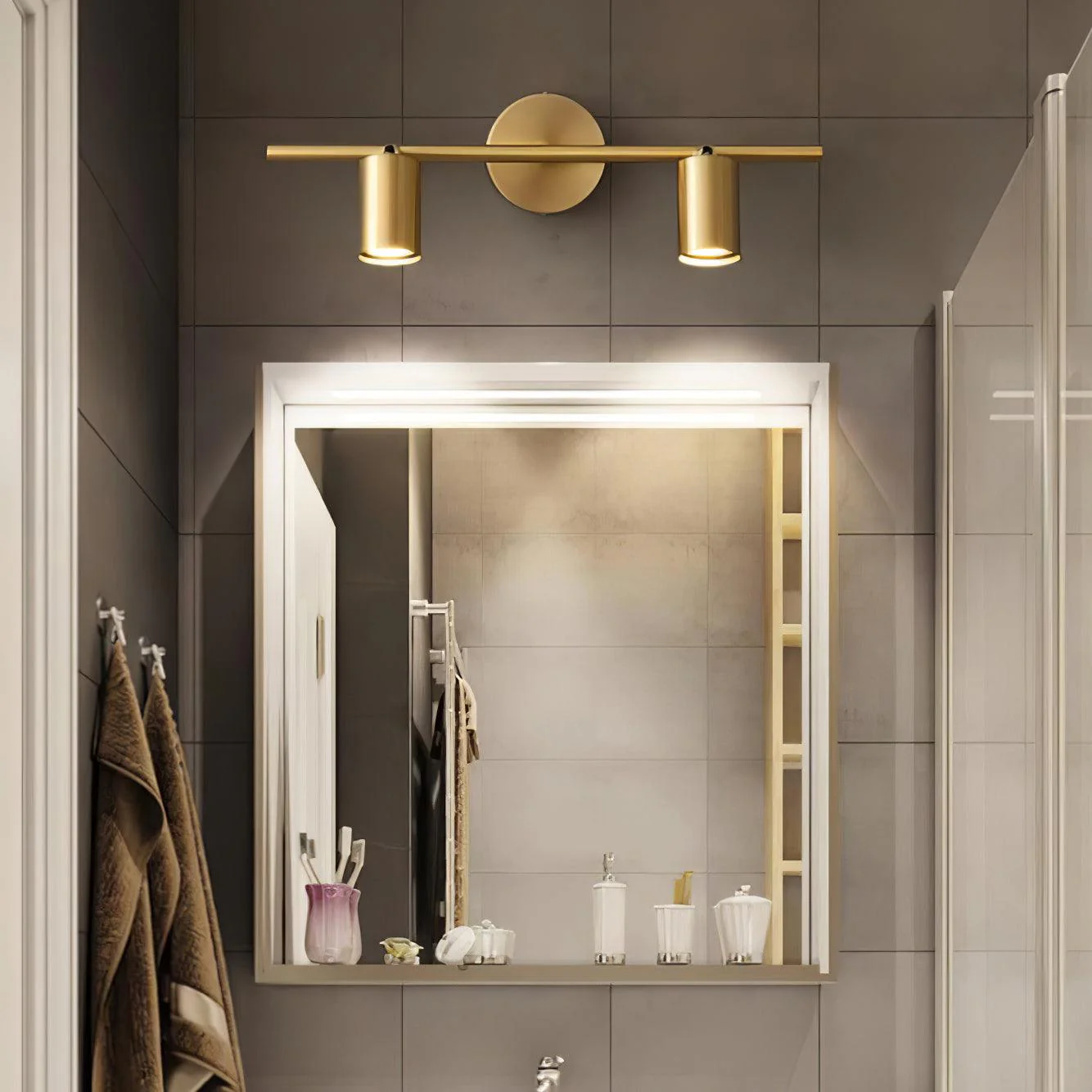 Grover Rotatable Brass Spotlight Wall Light - Image 52