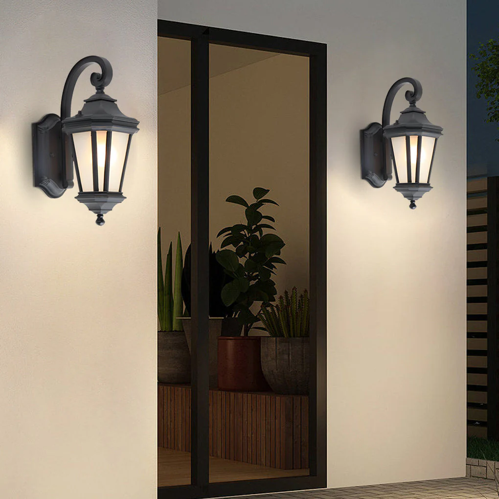Guinevere Minimalist Frosted European Glass Outdoor Wall Lamp