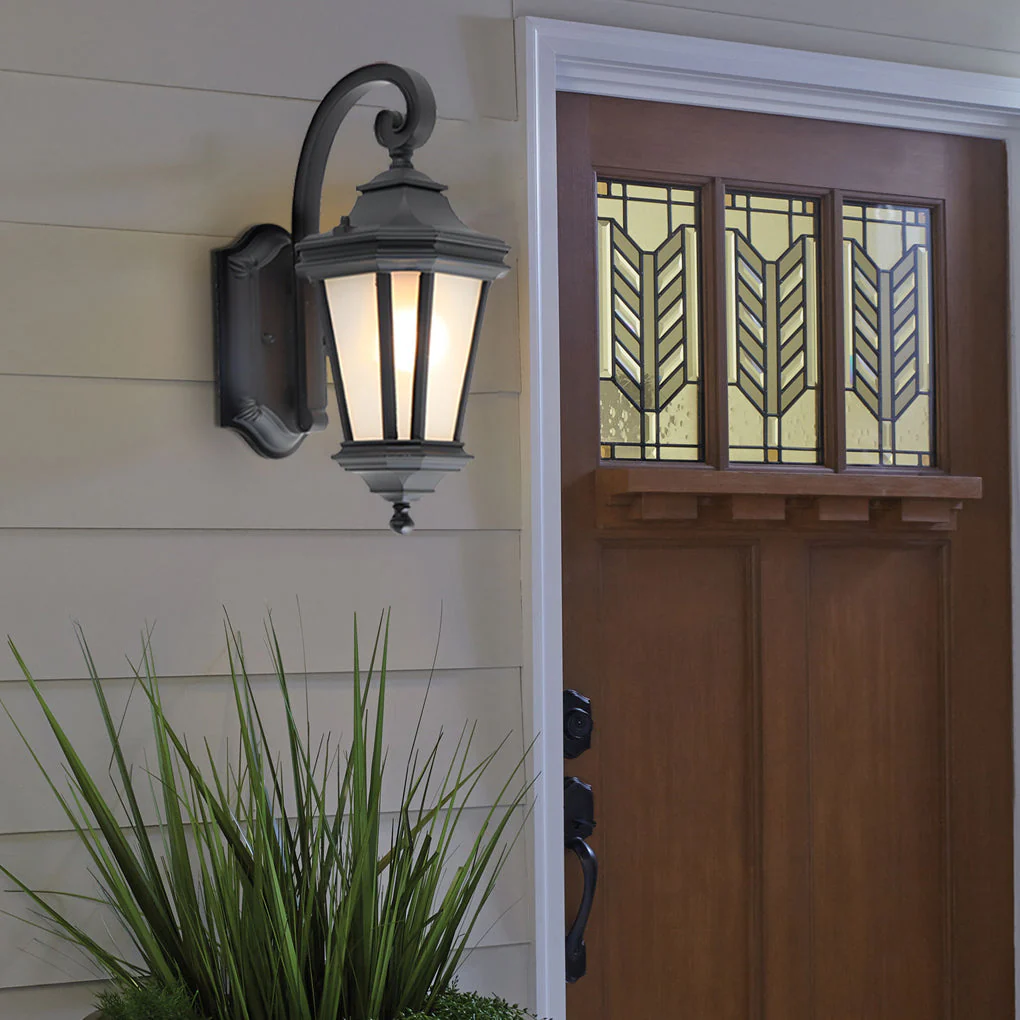 Guinevere Minimalist Frosted European Glass Outdoor Wall Lamp - Image 3