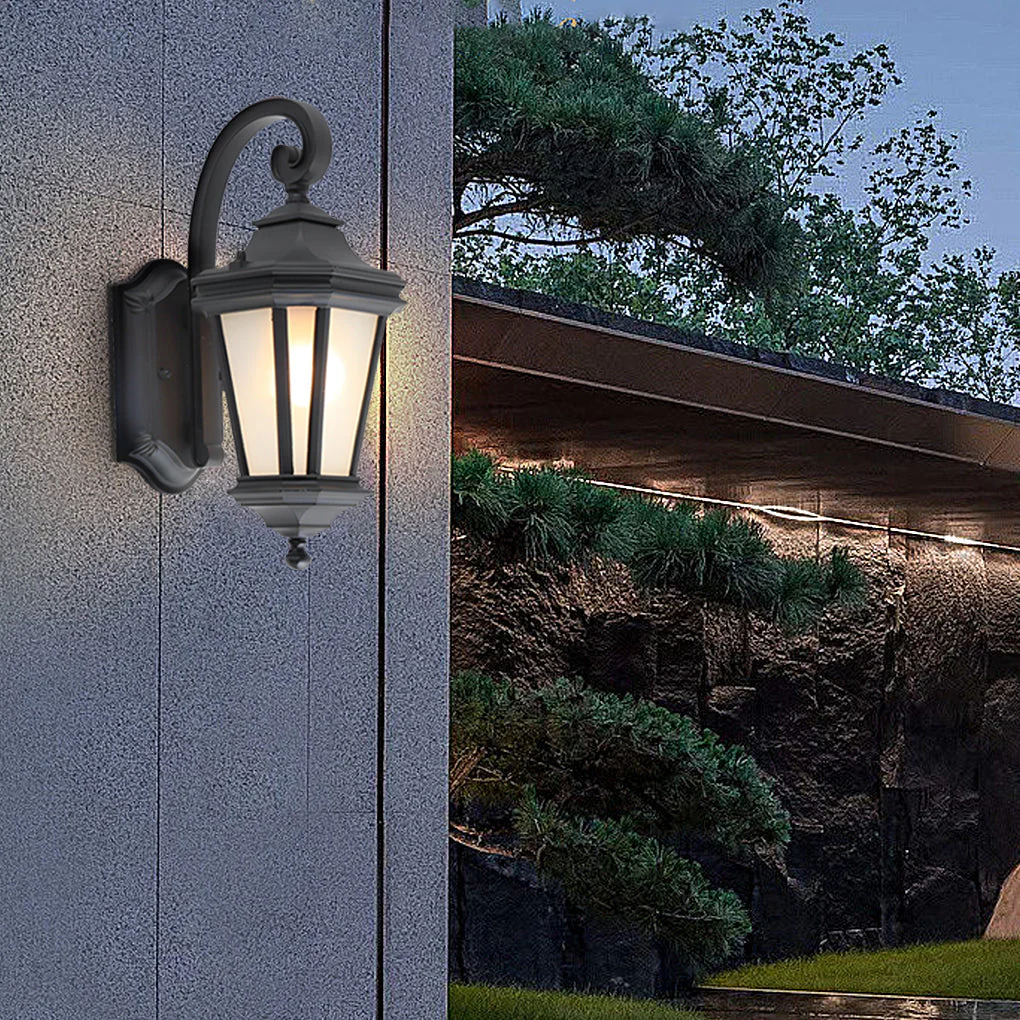 Guinevere Minimalist Frosted European Glass Outdoor Wall Lamp - Image 4