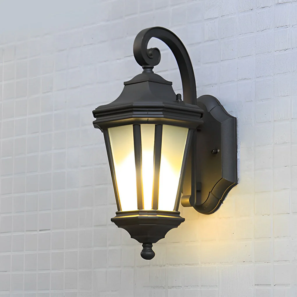 Guinevere Minimalist Frosted European Glass Outdoor Wall Lamp - Image 5