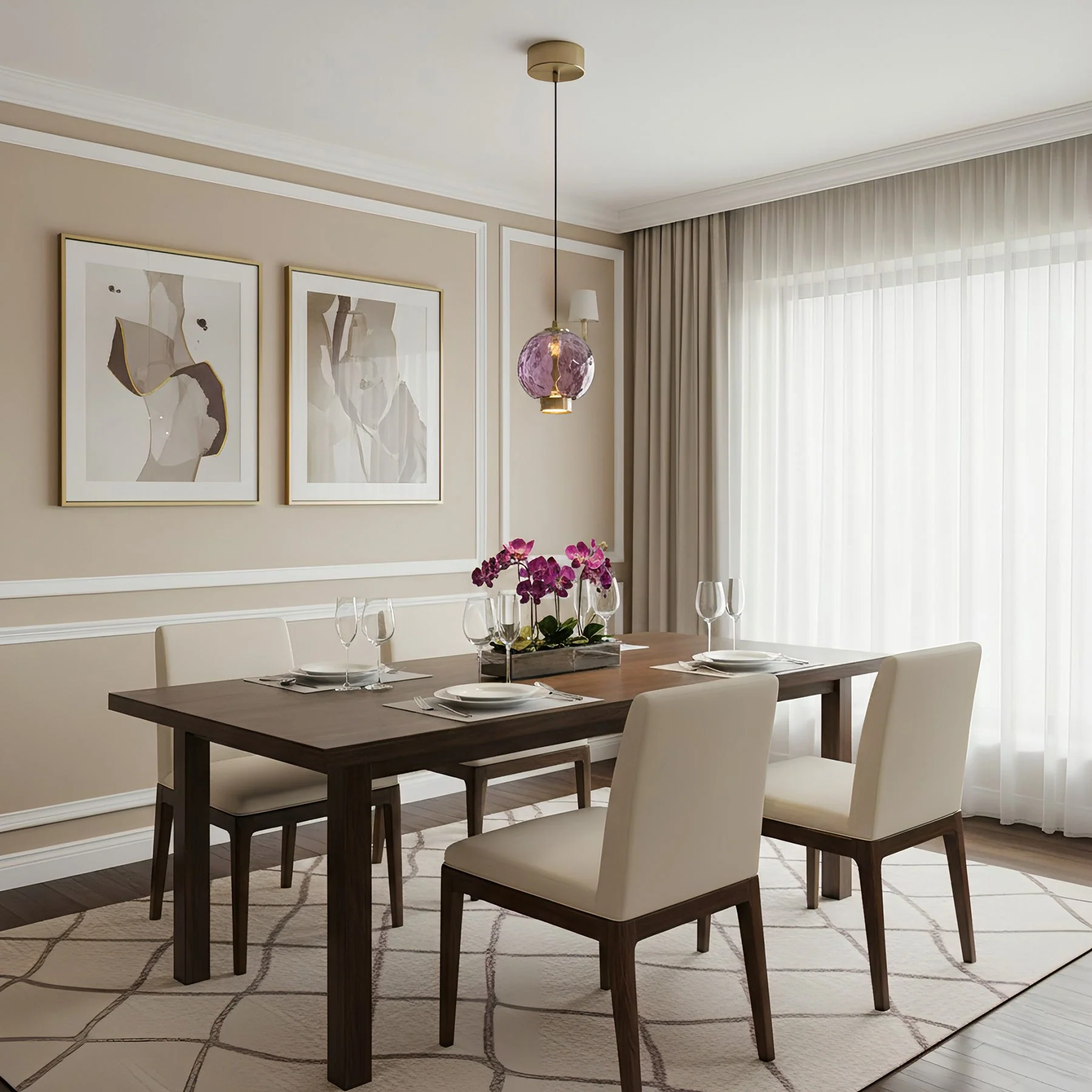 Gusto Modern Glass Pendant Light - Image 3