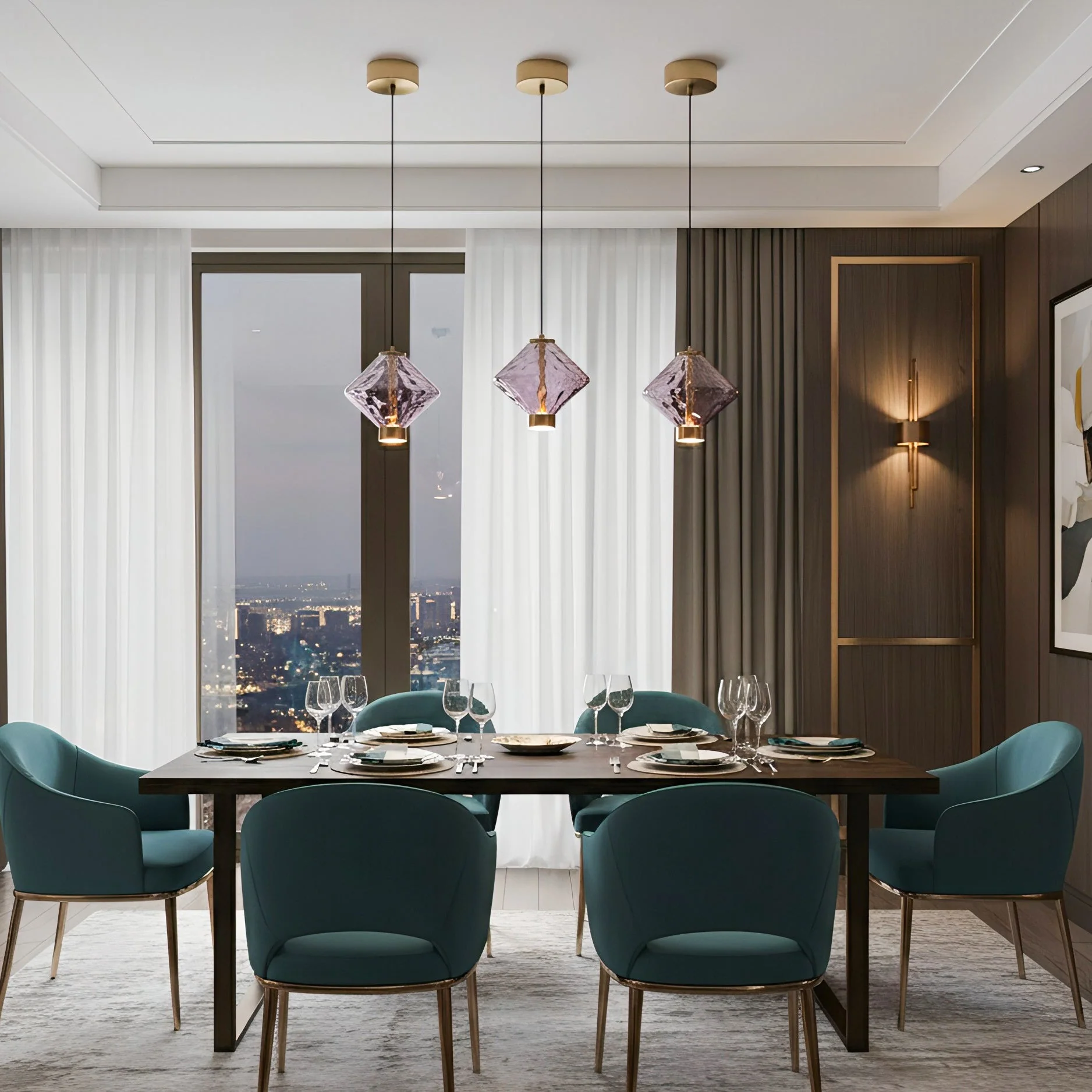 Gusto Modern Glass Pendant Light - Image 5