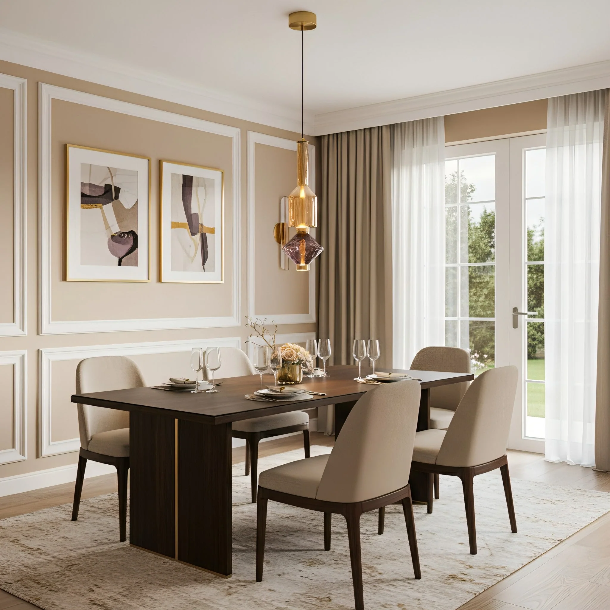 Gusto Modern Glass Pendant Light - Image 7