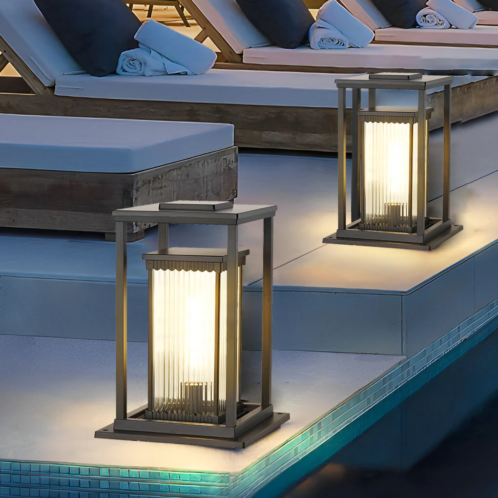 Hadley Lawn Ribbed Outdoor Pathway Lights