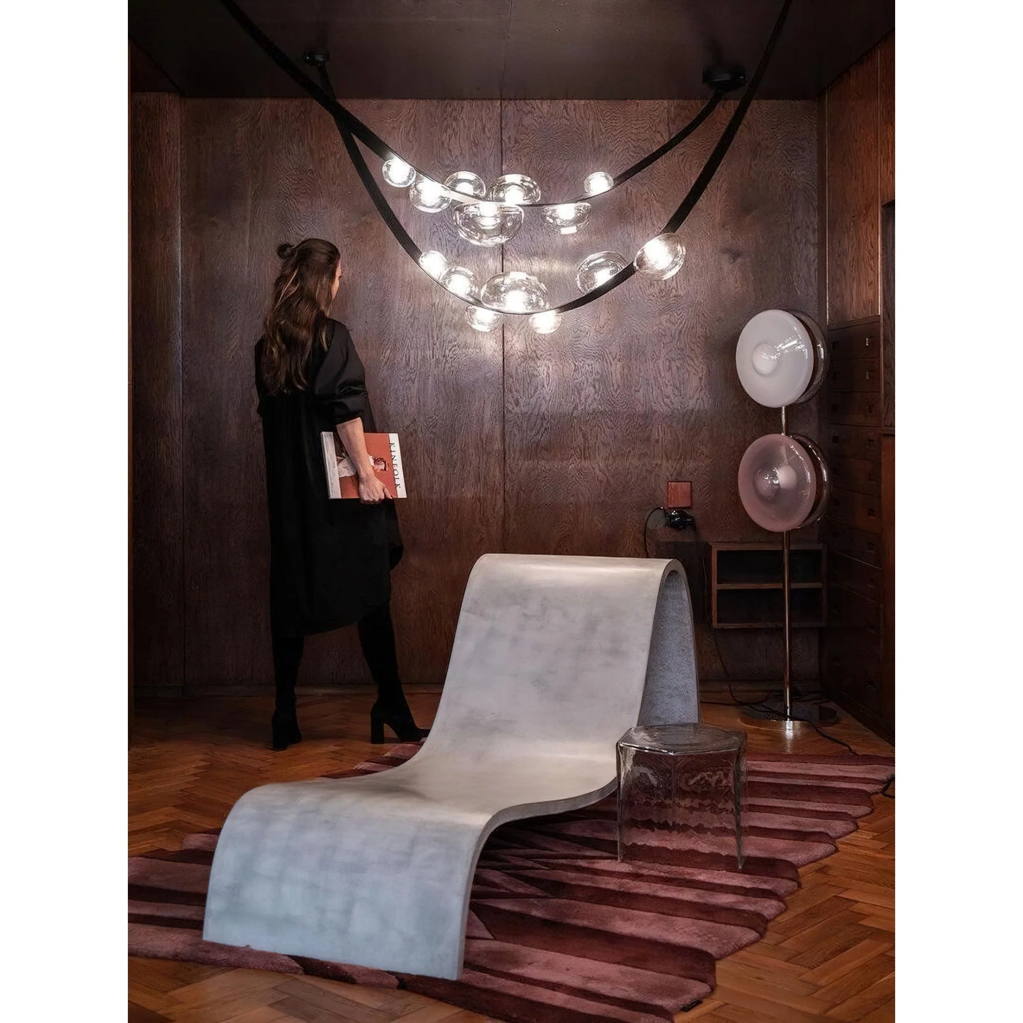 Hailie Contemporary Glass Floor Lamp - Image 11