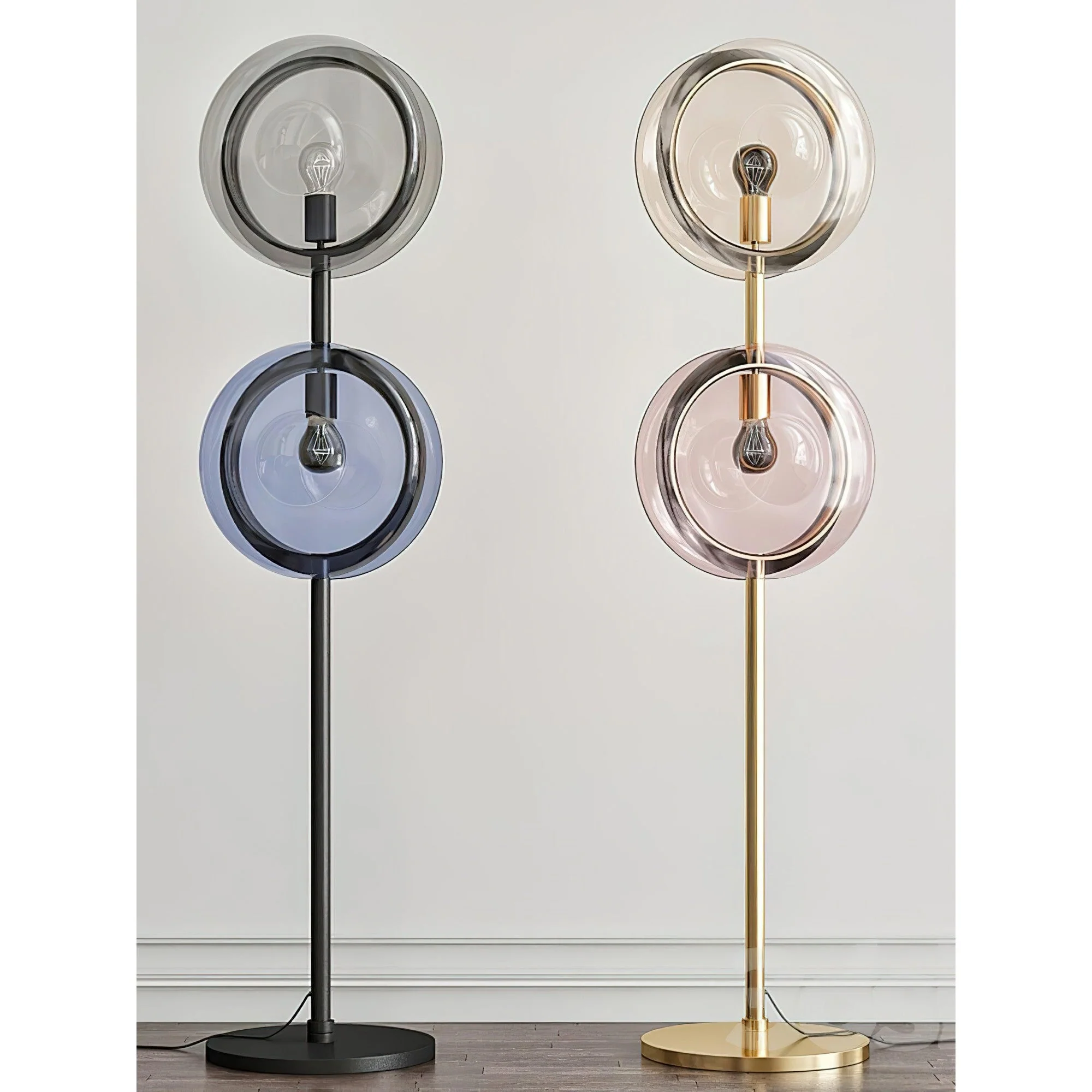 Hailie Contemporary Glass Floor Lamp - Image 12