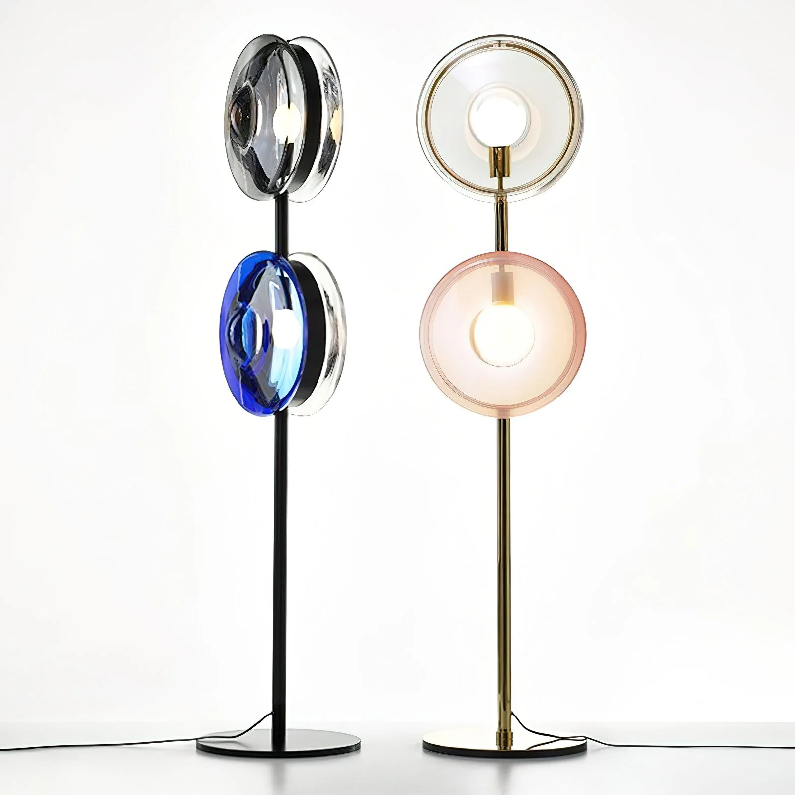 Hailie Contemporary Glass Floor Lamp - Image 13