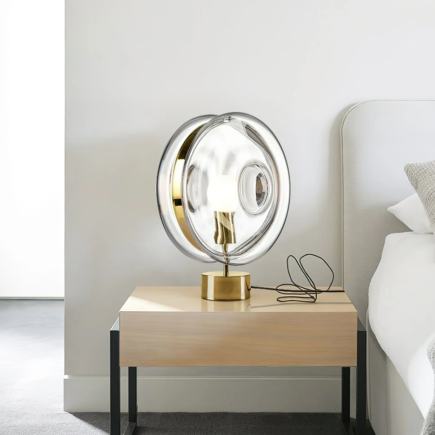Hailie Modern Glass Table Lamp - Image 2