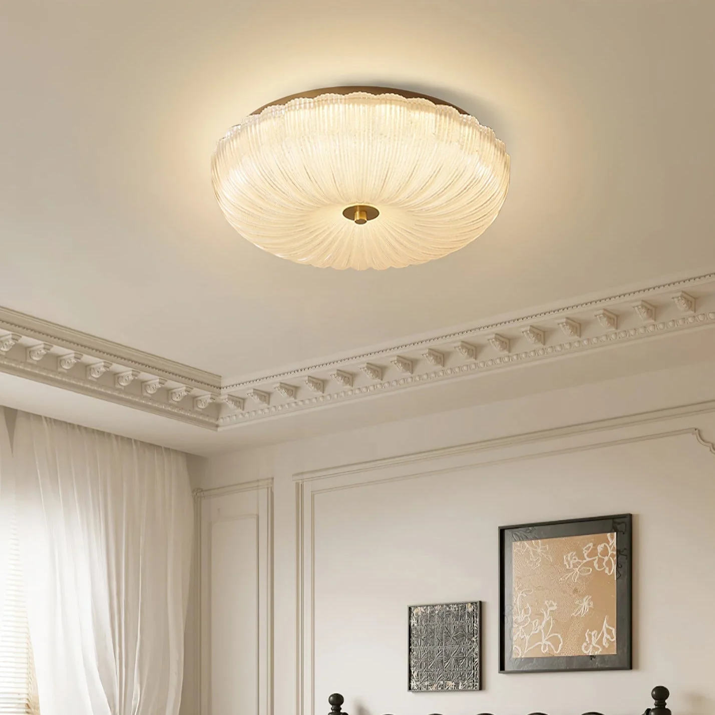 Halo Ceiling Light Ripple Glass - Image 17