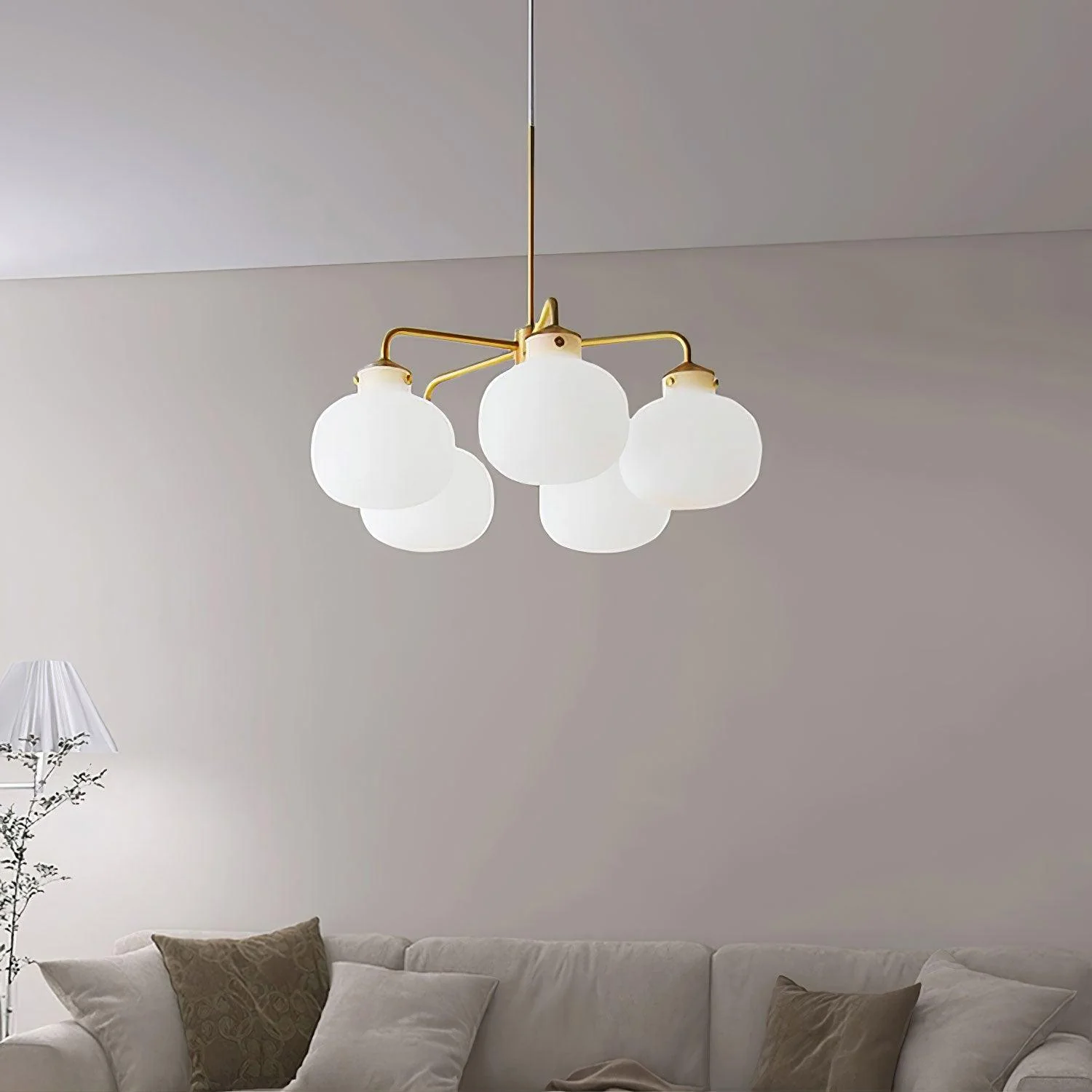 Halo Contemporary Glass Pendant Lamp - Image 16