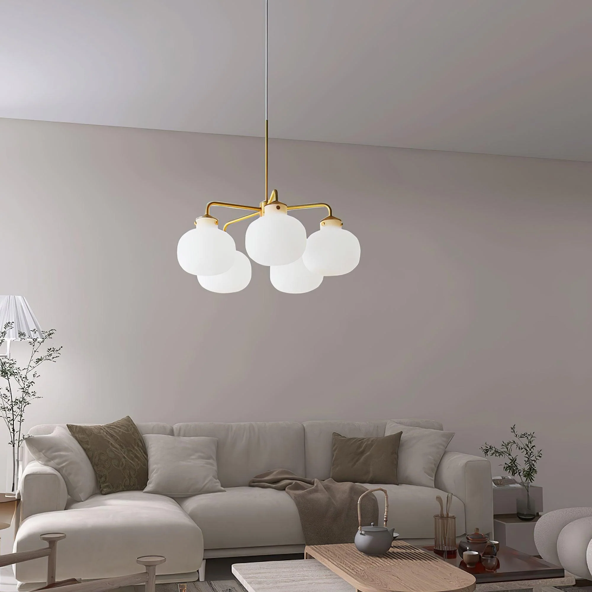 Halo Contemporary Glass Pendant Lamp - Image 19
