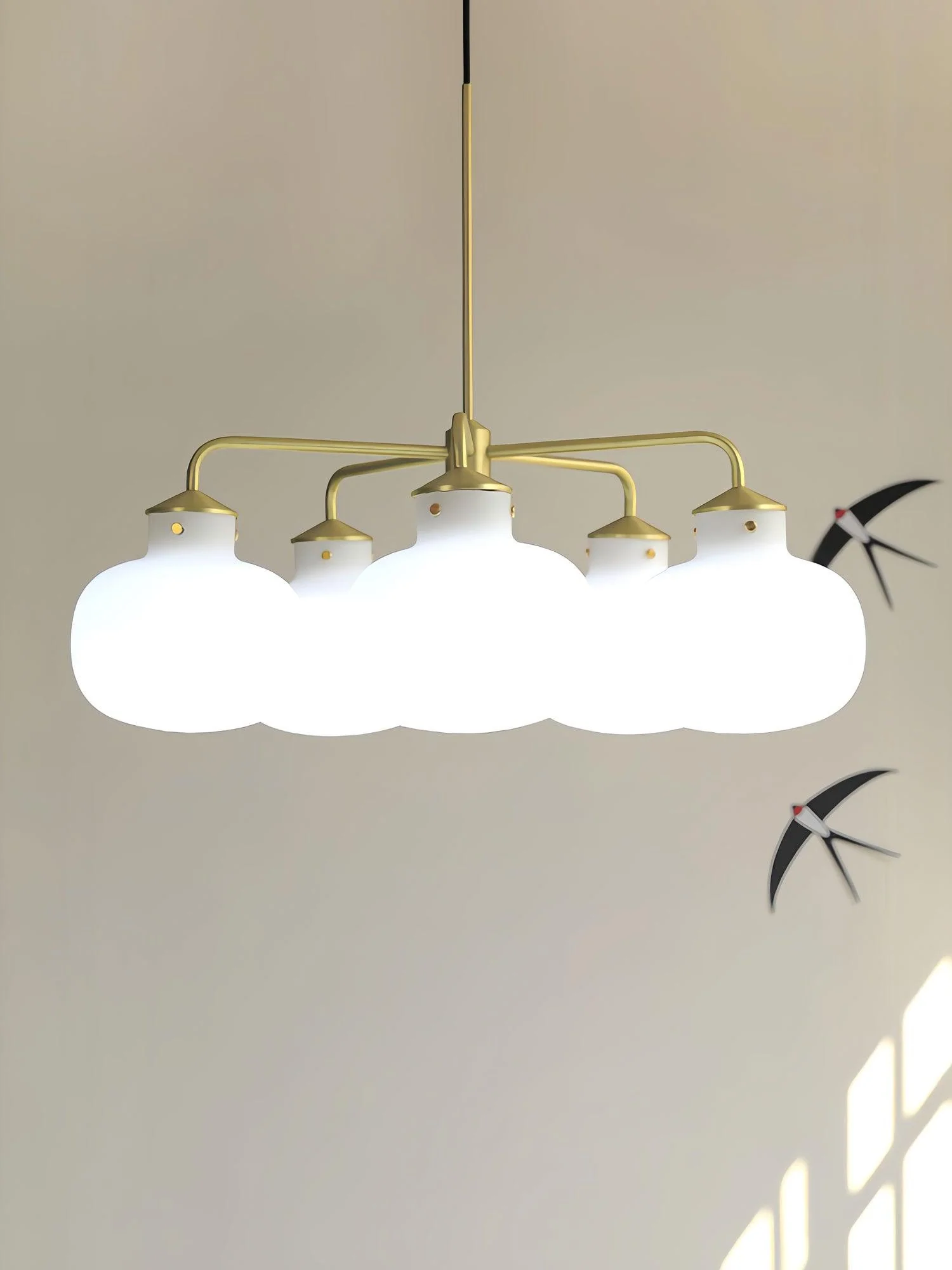 Halo Contemporary Glass Pendant Lamp - Image 2
