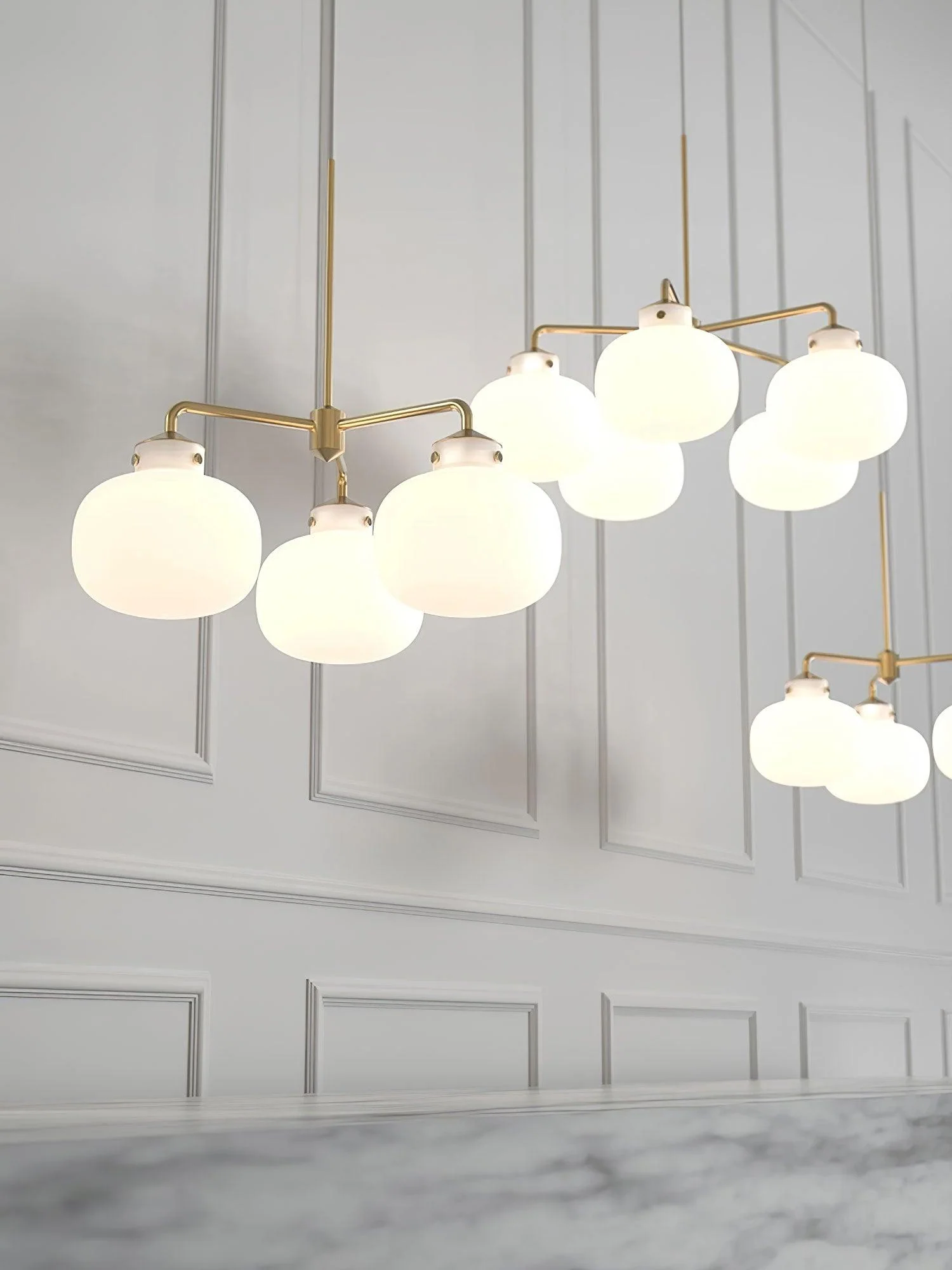 Halo Contemporary Glass Pendant Lamp - Image 28